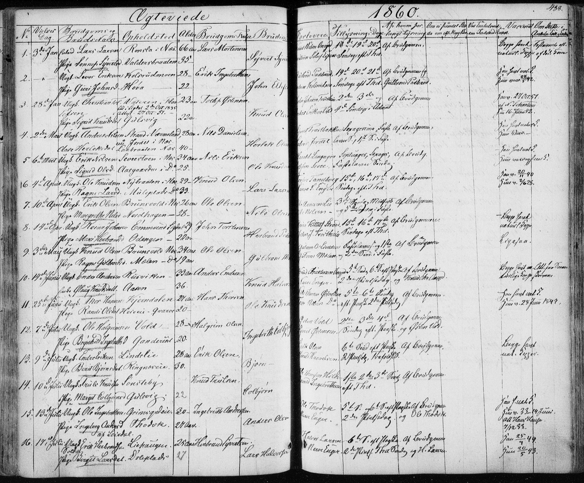 Nes kirkebøker, SAKO/A-236/F/Fa/L0009: Parish register (official) no. 9, 1834-1863, p. 488