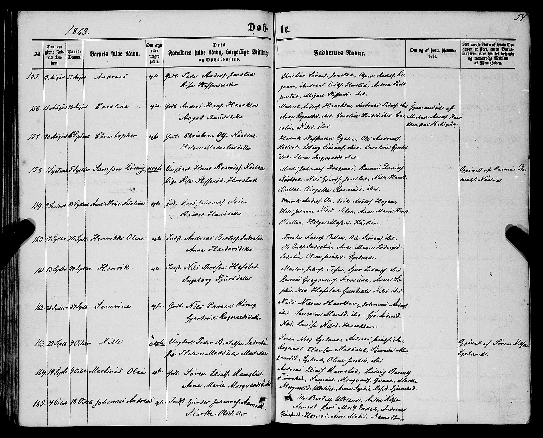 Førde sokneprestembete, SAB/A-79901/H/Haa/Haaa/L0009: Parish register (official) no. A 9, 1861-1877, p. 54