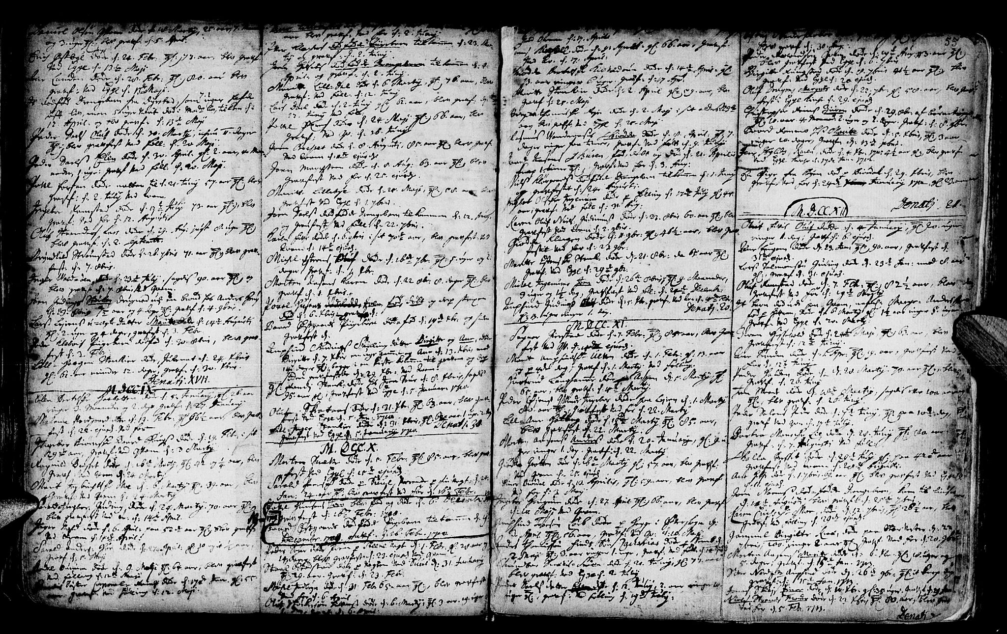 Ministerialprotokoller, klokkerbøker og fødselsregistre - Nord-Trøndelag, SAT/A-1458/746/L0439: Parish register (official) no. 746A01, 1688-1759, p. 55