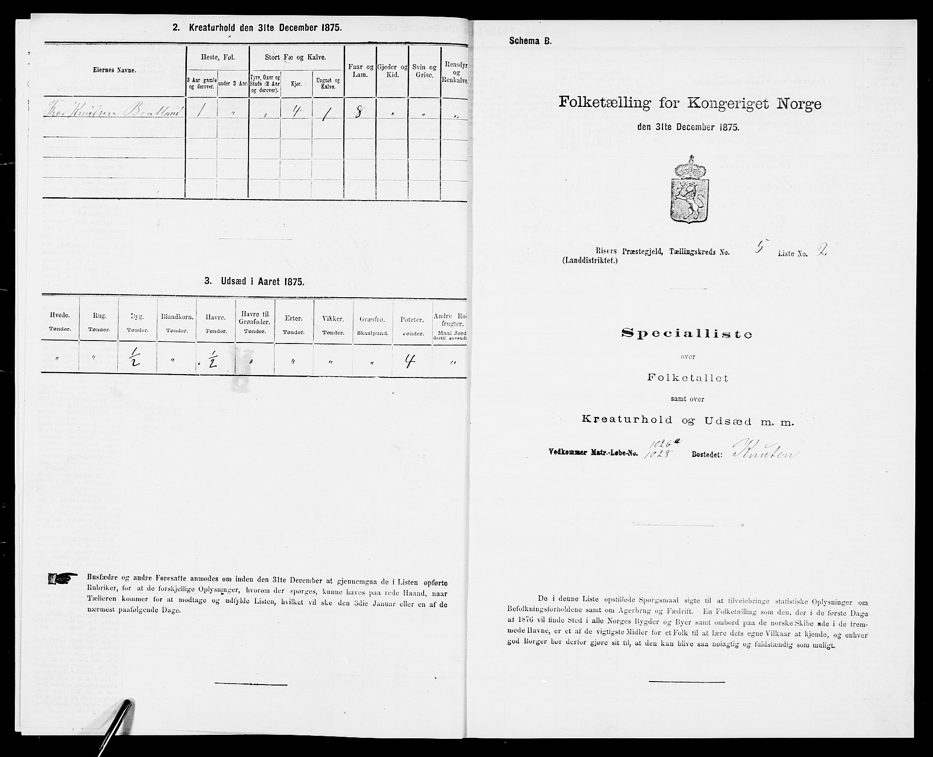 SAK, 1875 census for 0913L Risør/Søndeled, 1875, p. 789