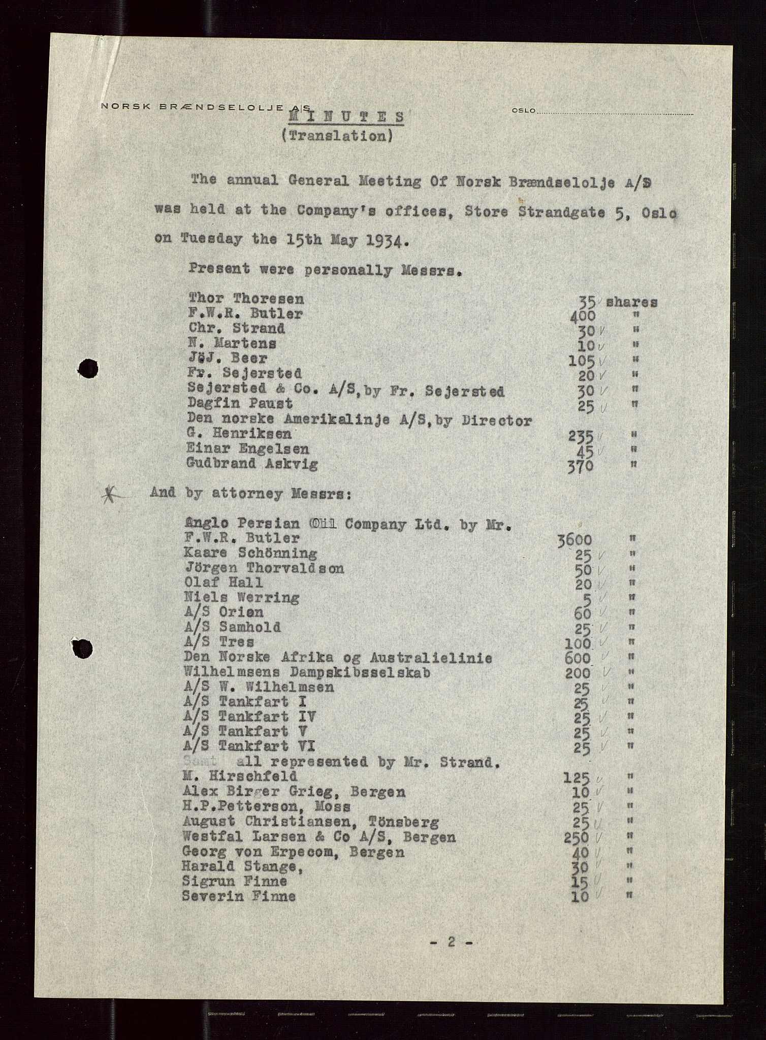 PA 1544 - Norsk Brændselolje A/S, AV/SAST-A-101965/1/A/Aa/L0002/0002: Generalforsamling  / Generalforsamling 1933, 1934, 1933-1934, p. 137