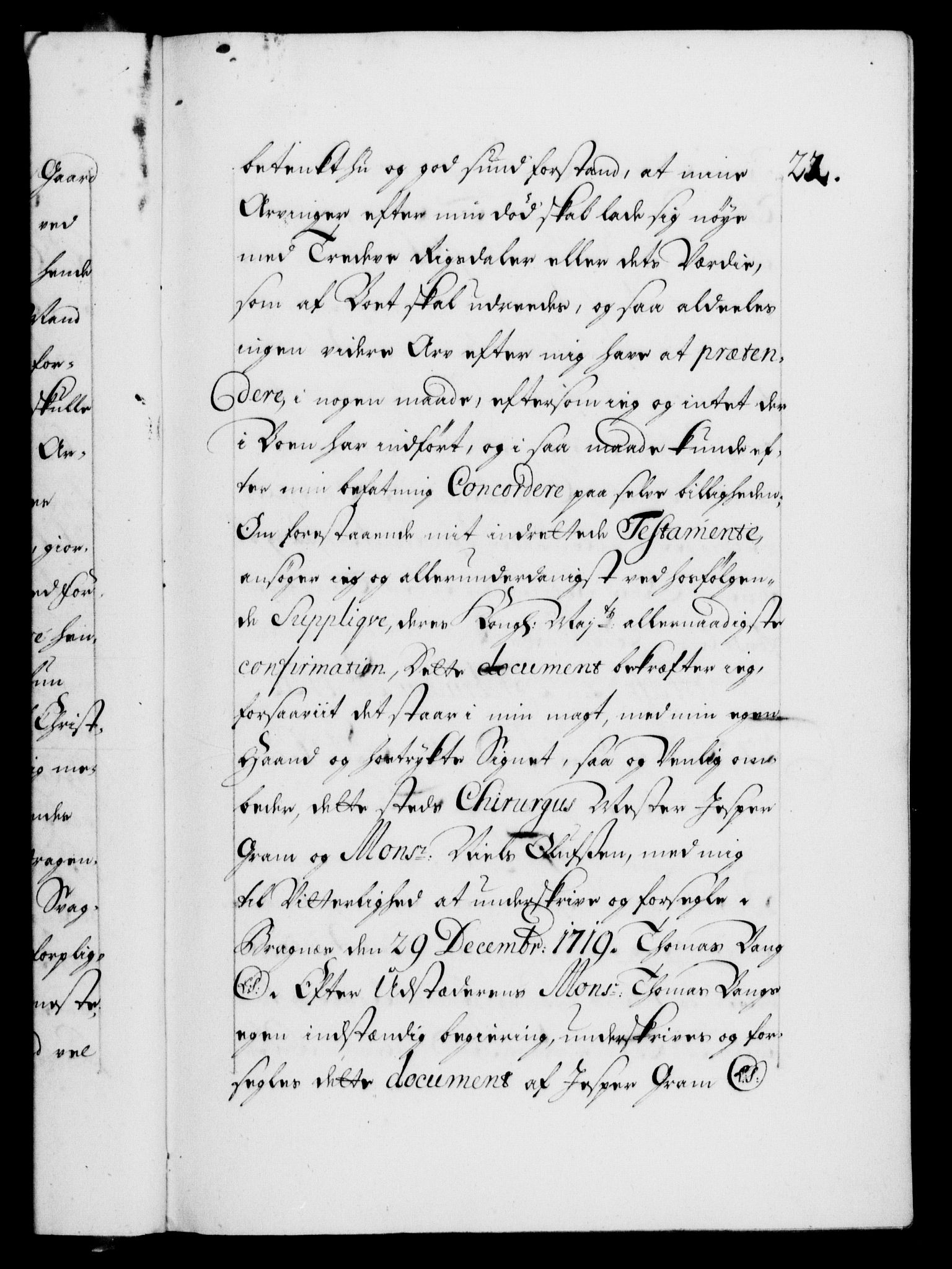 Danske Kanselli 1572-1799, AV/RA-EA-3023/F/Fc/Fca/Fcaa/L0023: Norske registre, 1720-1722, p. 22a