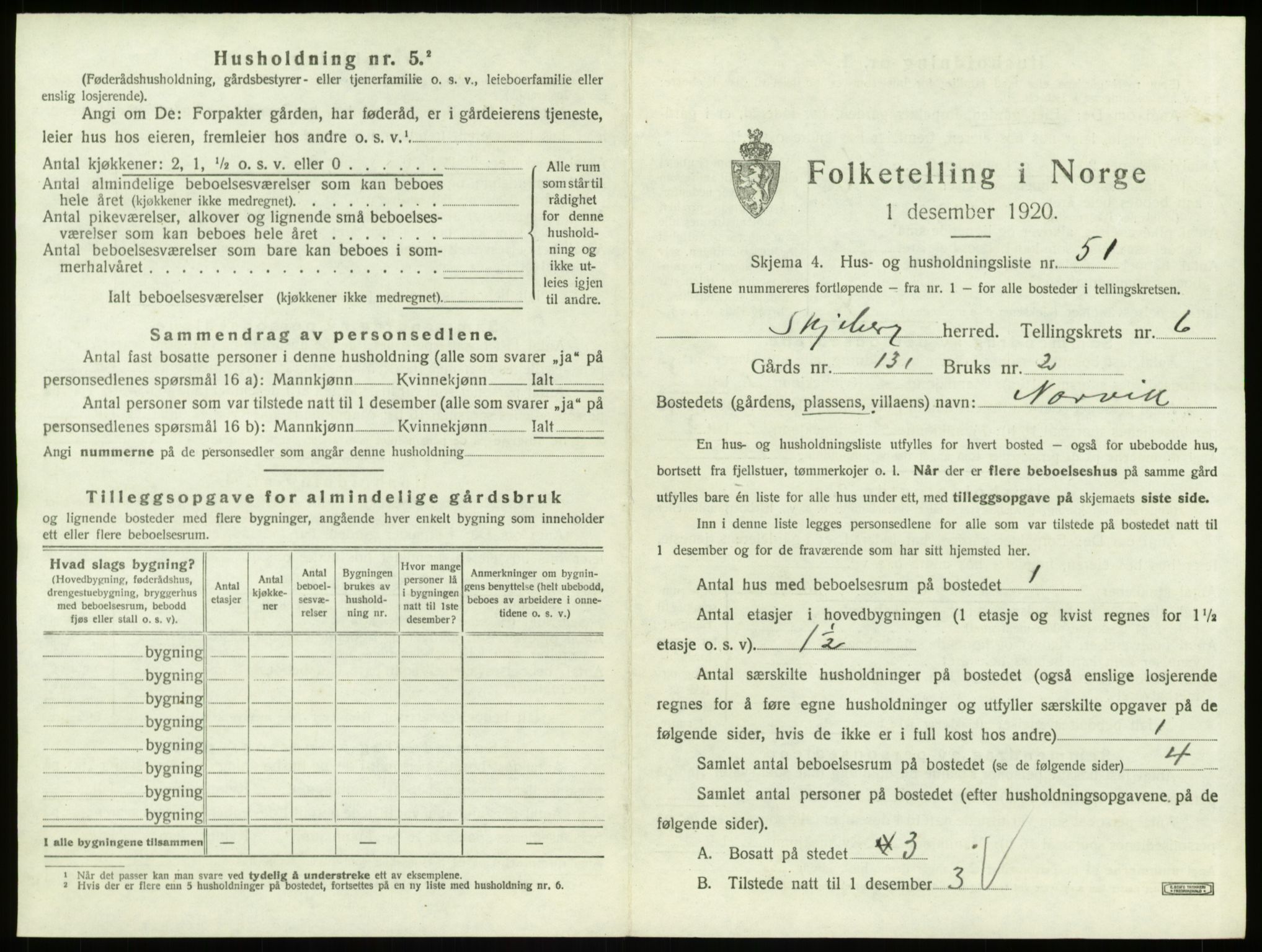 SAO, 1920 census for Skjeberg, 1920, p. 878