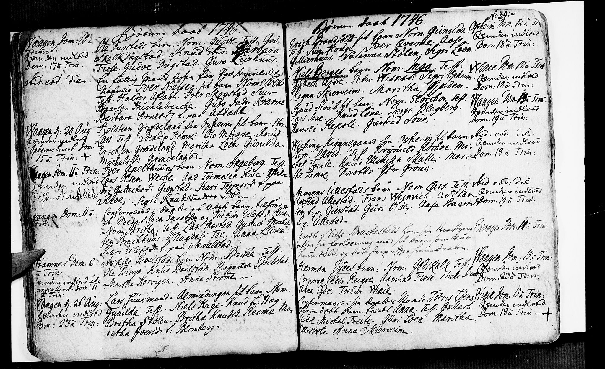 Voss sokneprestembete, AV/SAB-A-79001/H/Haa: Parish register (official) no. A 6, 1744-1752, p. 39