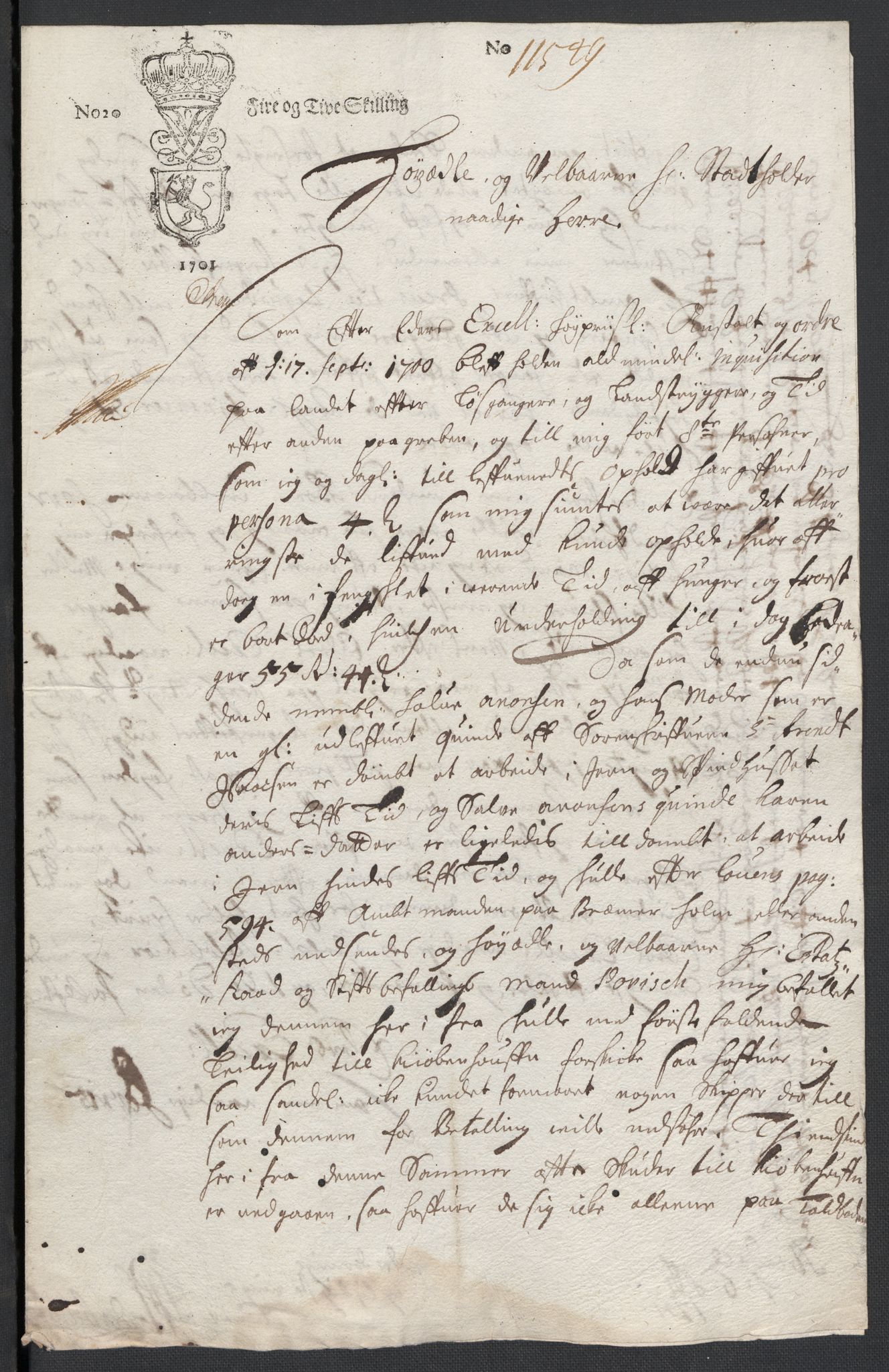 Rentekammeret inntil 1814, Reviderte regnskaper, Fogderegnskap, AV/RA-EA-4092/R39/L2315: Fogderegnskap Nedenes, 1700-1701, p. 152