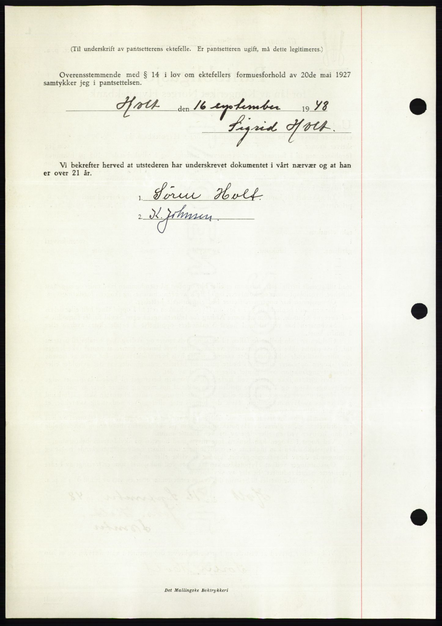 Moss sorenskriveri, AV/SAO-A-10168: Mortgage book no. B20, 1948-1948, Diary no: : 2399/1948