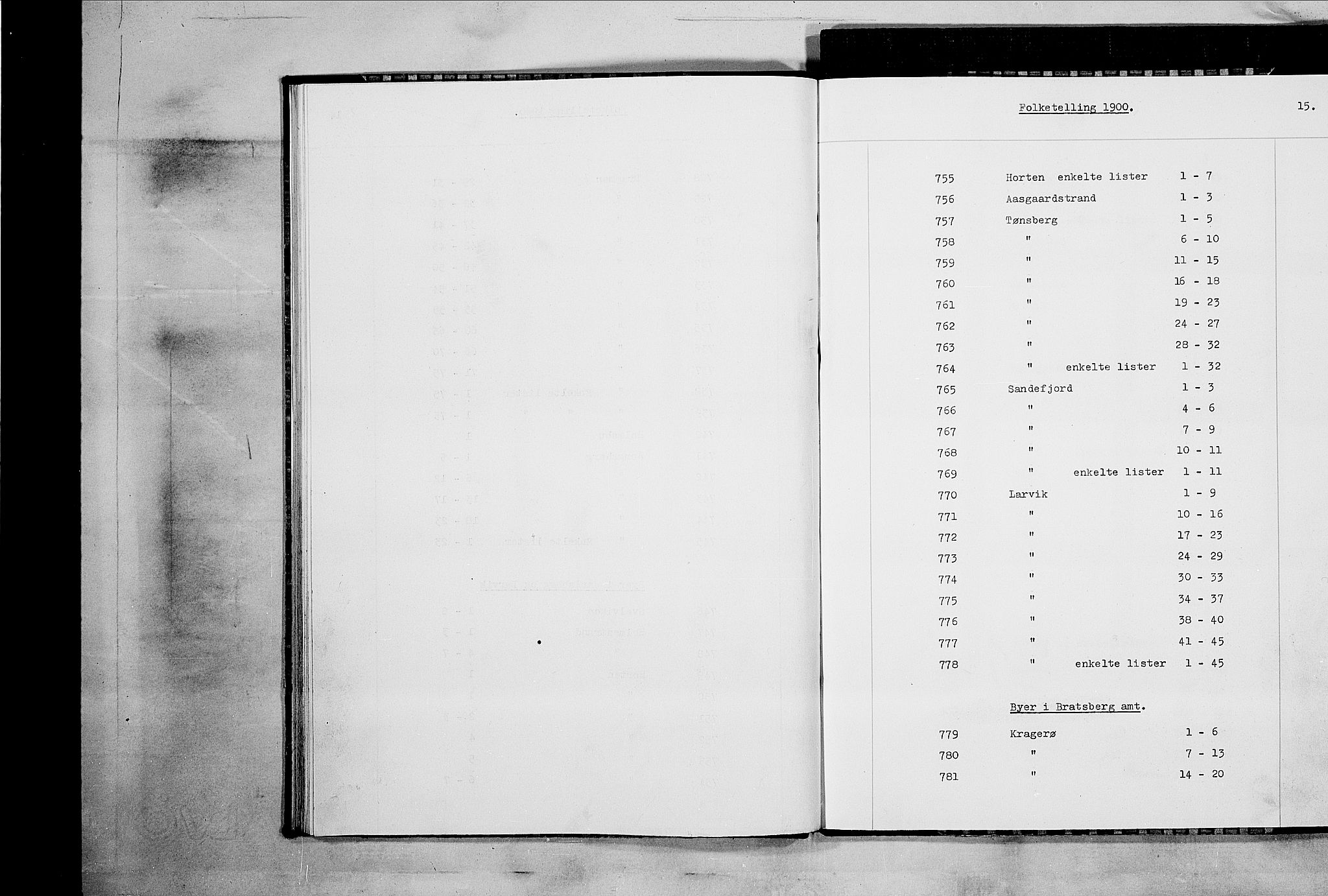 RA, 1900 census for Larvik, 1900, p. 4958