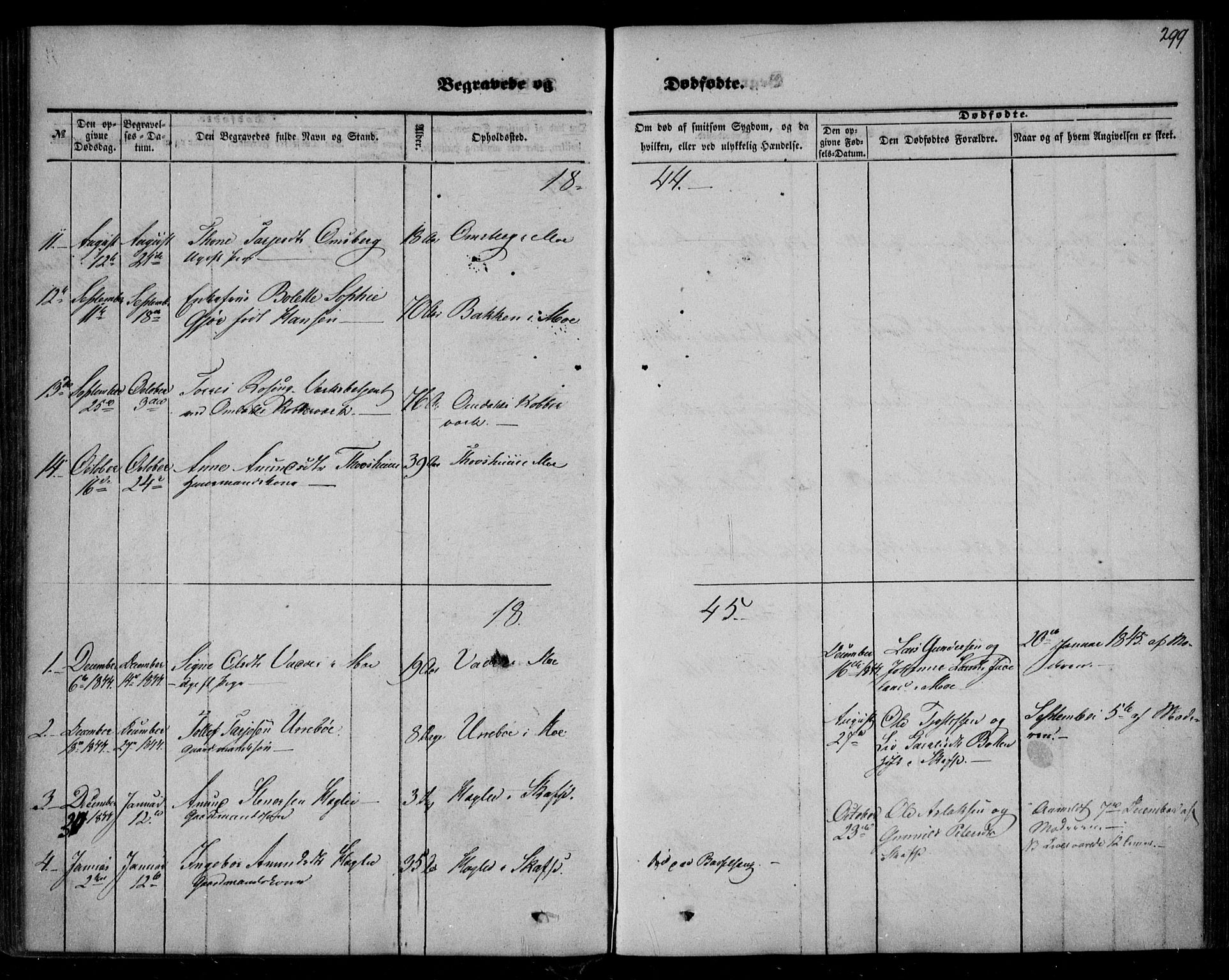 Mo kirkebøker, SAKO/A-286/F/Fa/L0005: Parish register (official) no. I 5, 1844-1864, p. 299