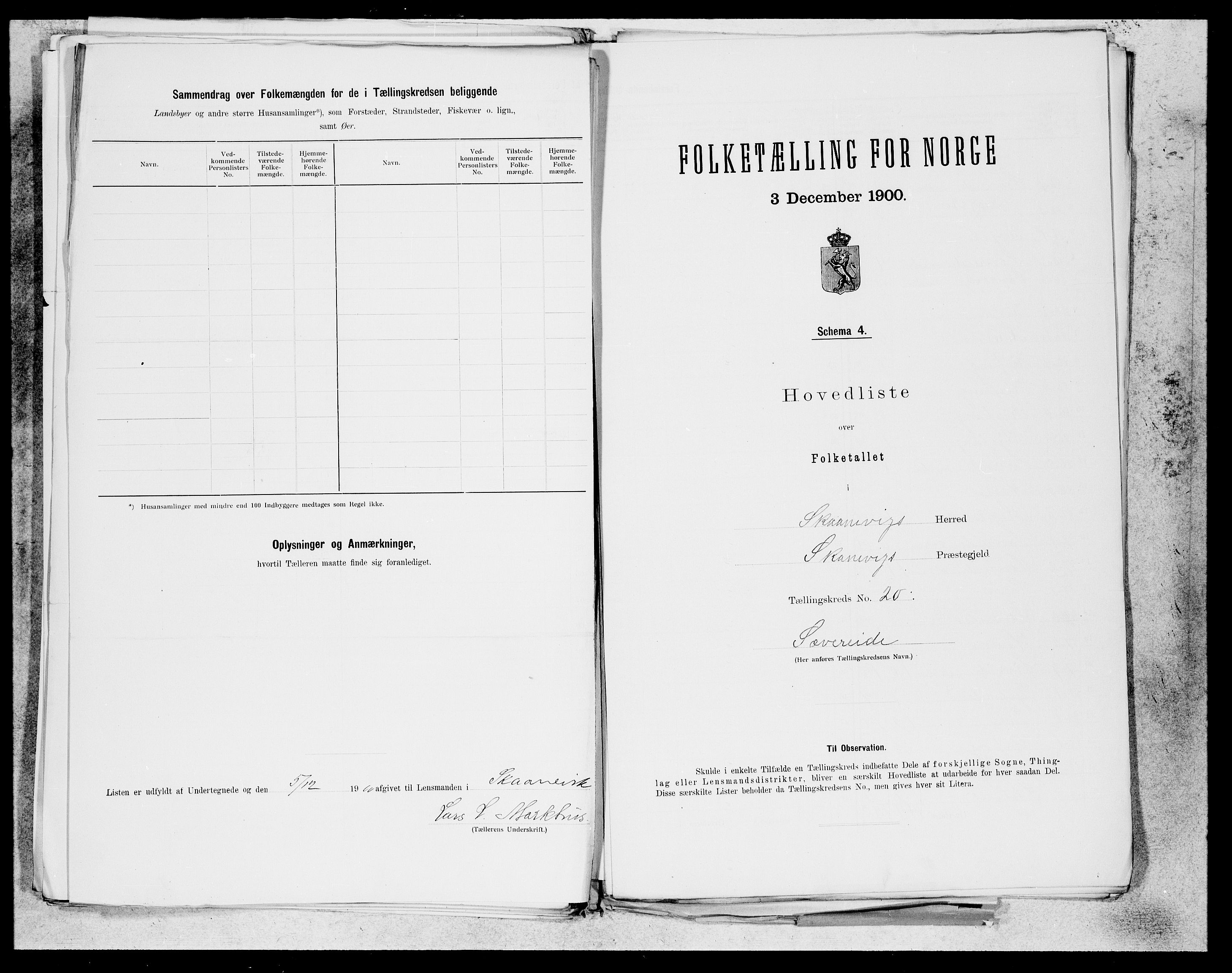 SAB, 1900 census for Skånevik, 1900, p. 39