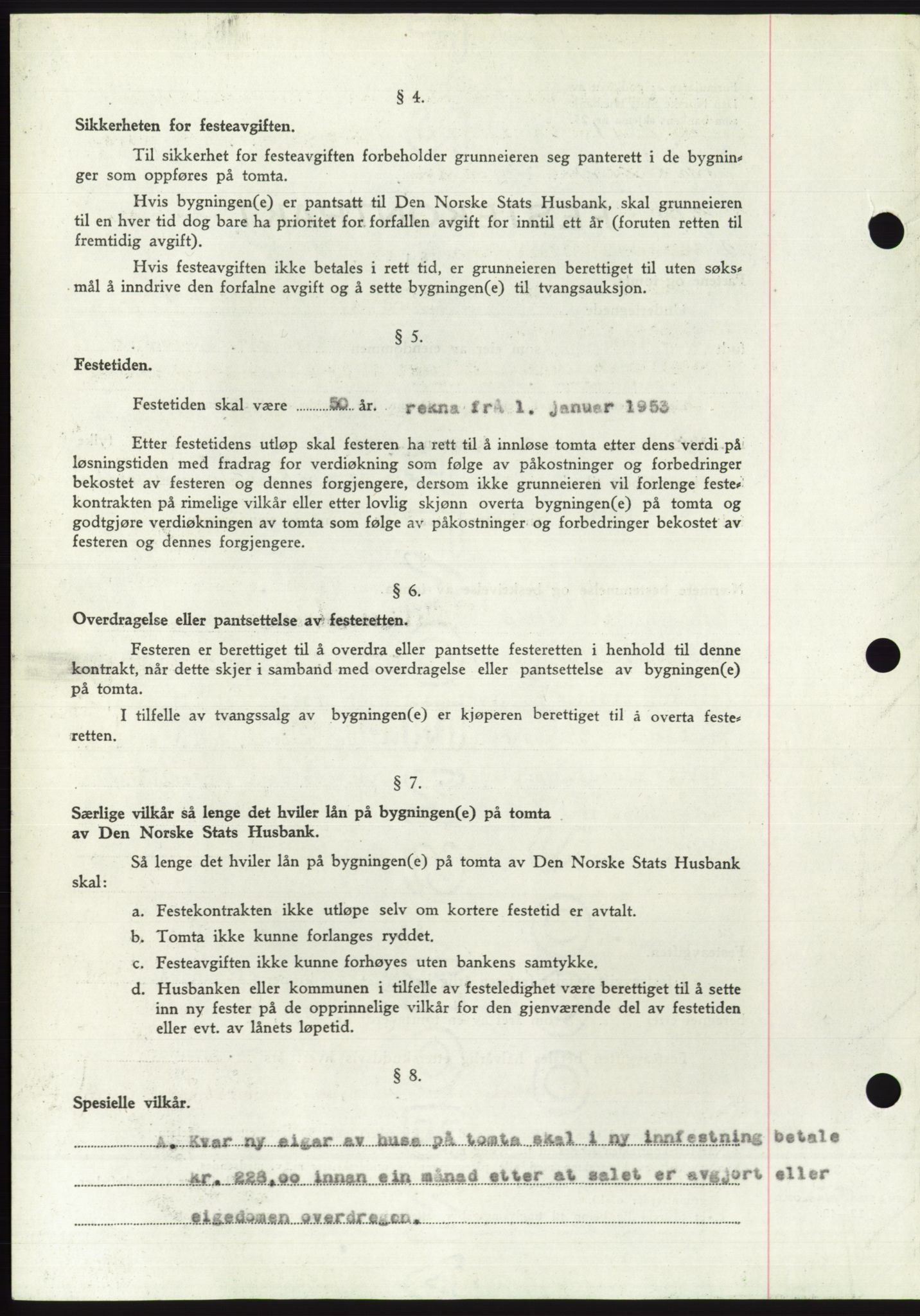 Søre Sunnmøre sorenskriveri, AV/SAT-A-4122/1/2/2C/L0094: Mortgage book no. 20A, 1953-1953, Diary no: : 241/1953