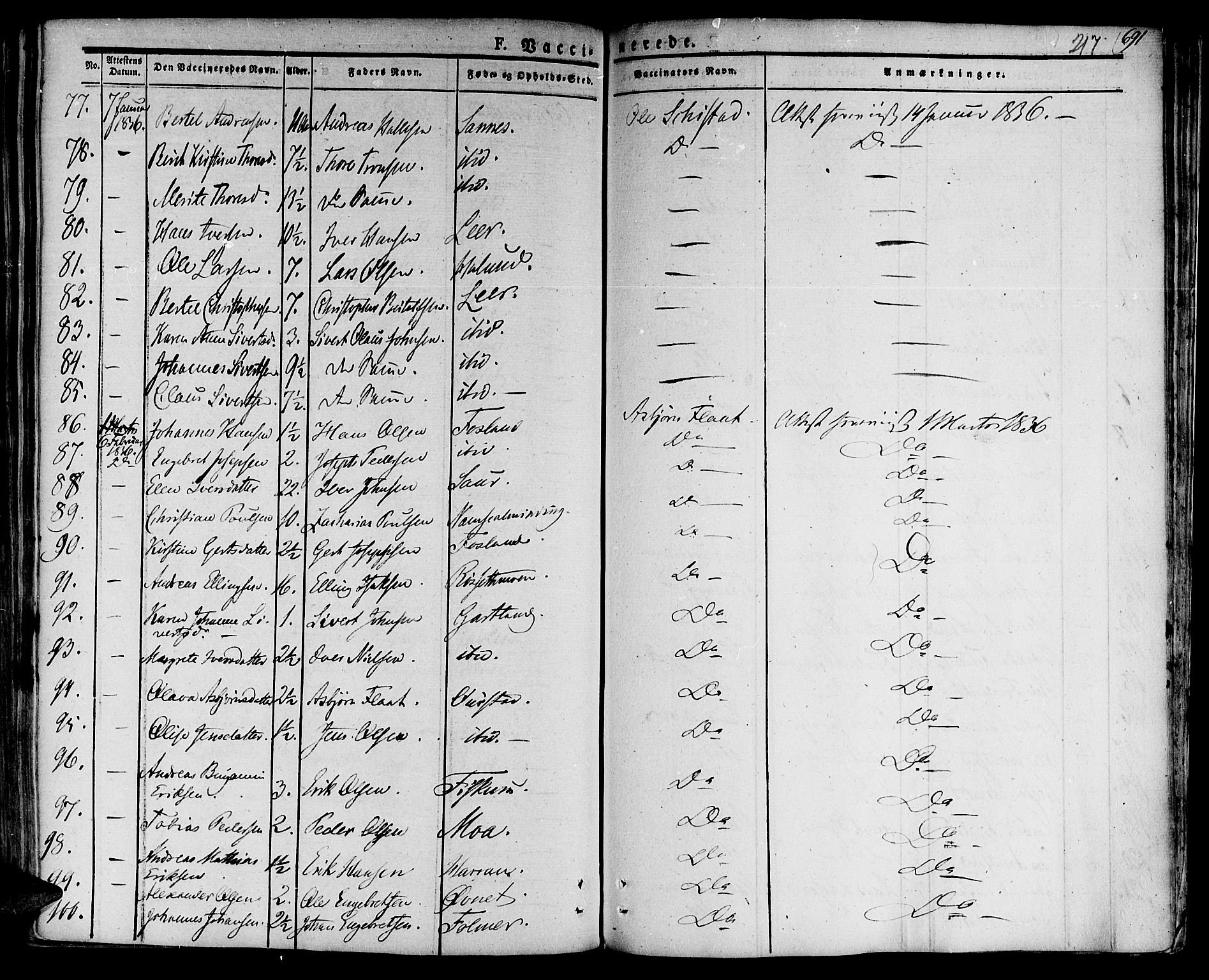 Ministerialprotokoller, klokkerbøker og fødselsregistre - Nord-Trøndelag, AV/SAT-A-1458/758/L0510: Parish register (official) no. 758A01 /1, 1821-1841, p. 217