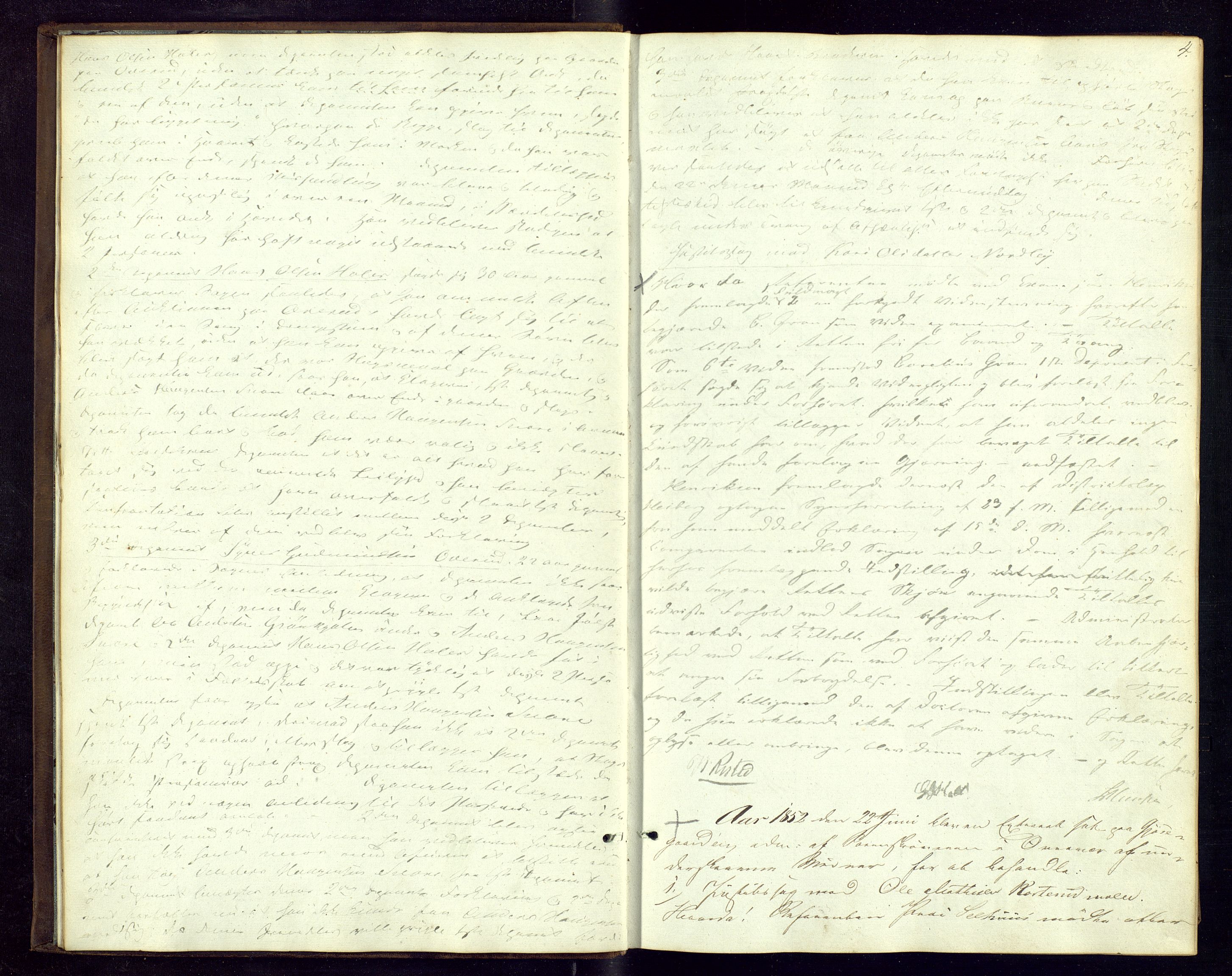 Vinger og Odal sorenskriveri, AV/SAH-TING-022/G/Gc/Gca/L0003: Ekstrarettsprotokoll - Vinger og Odal, 1852-1853, p. 3b-4a