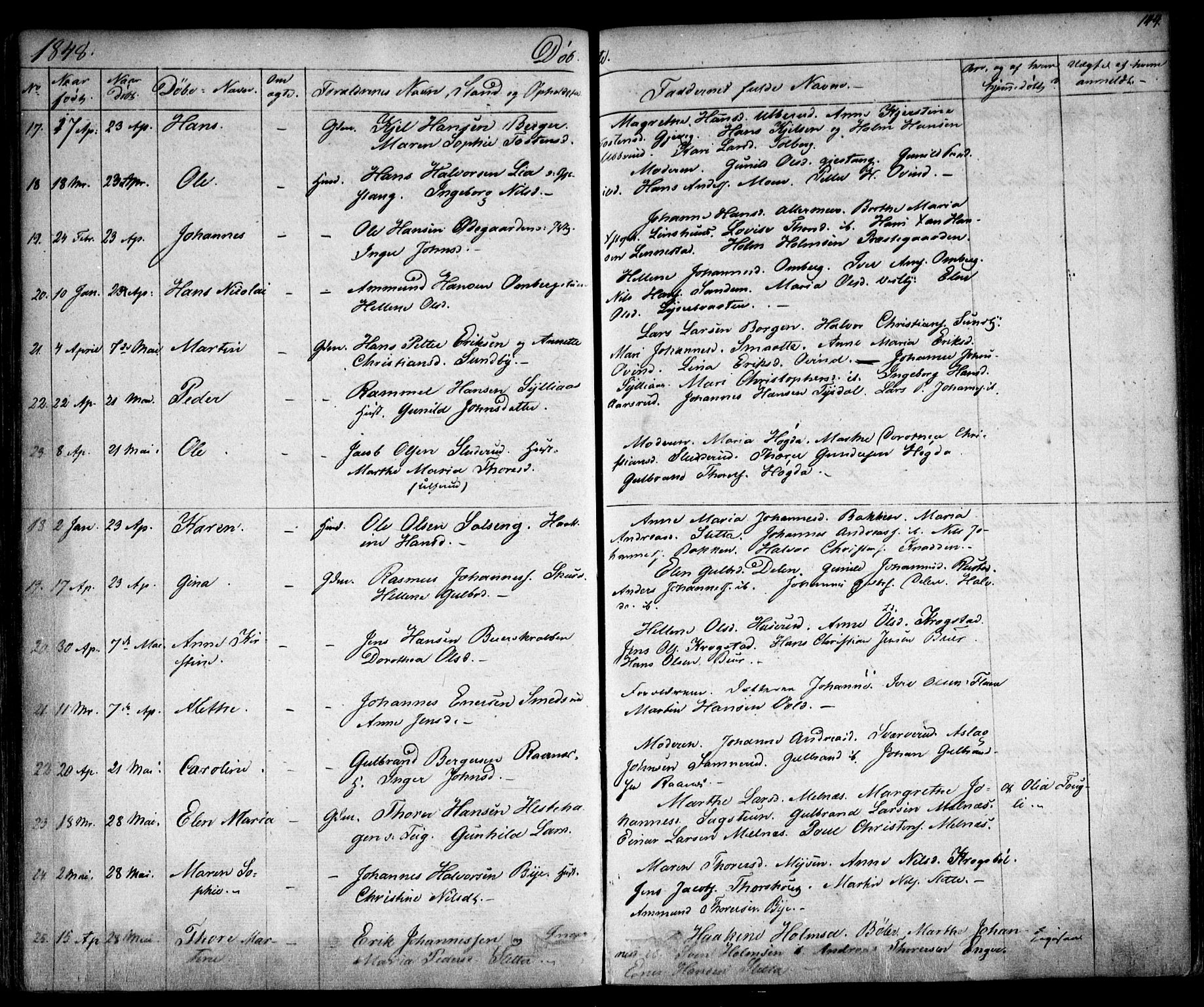 Enebakk prestekontor Kirkebøker, SAO/A-10171c/F/Fa/L0009: Parish register (official) no. I 9, 1832-1861, p. 144