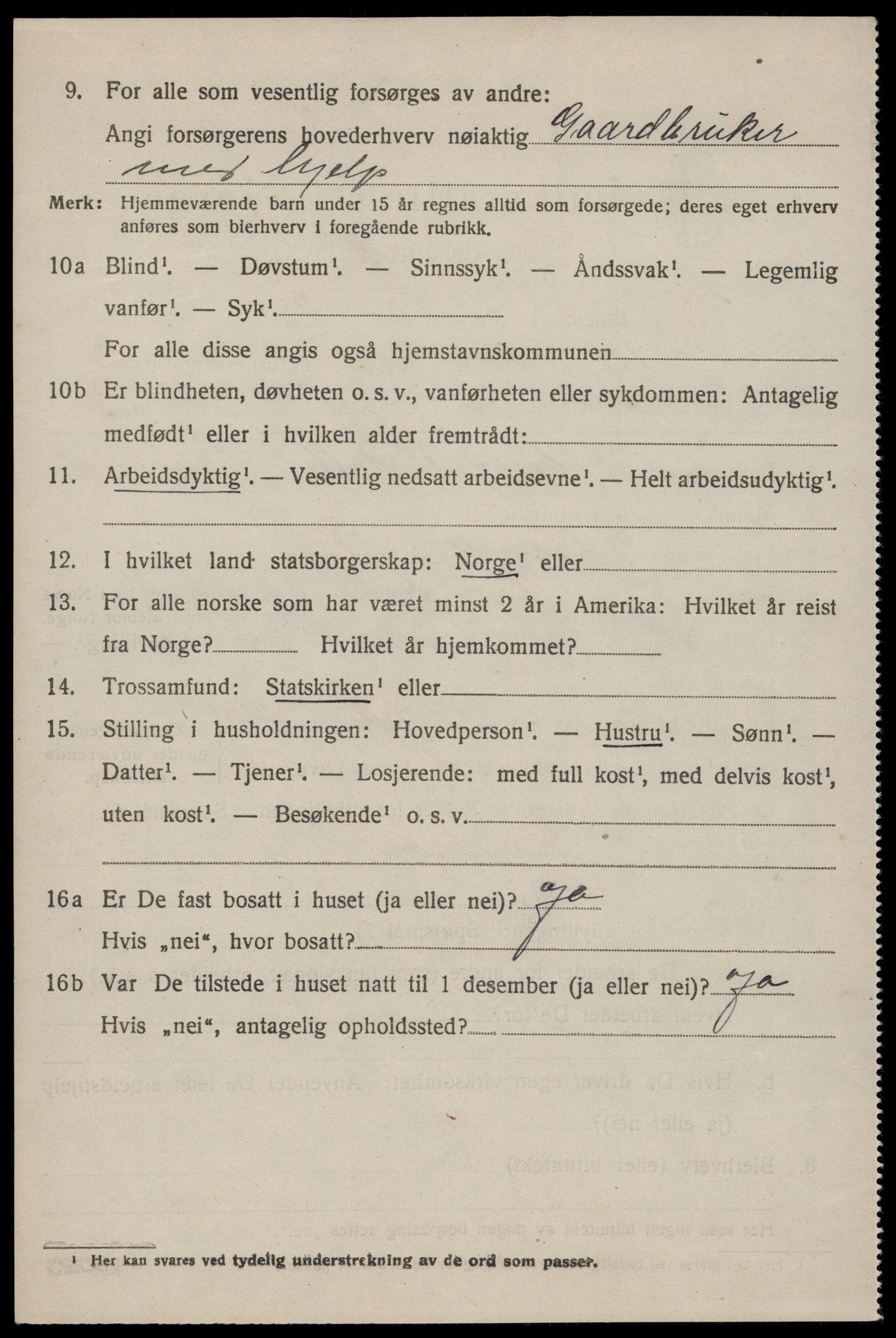 SAKO, 1920 census for Fyresdal, 1920, p. 1918