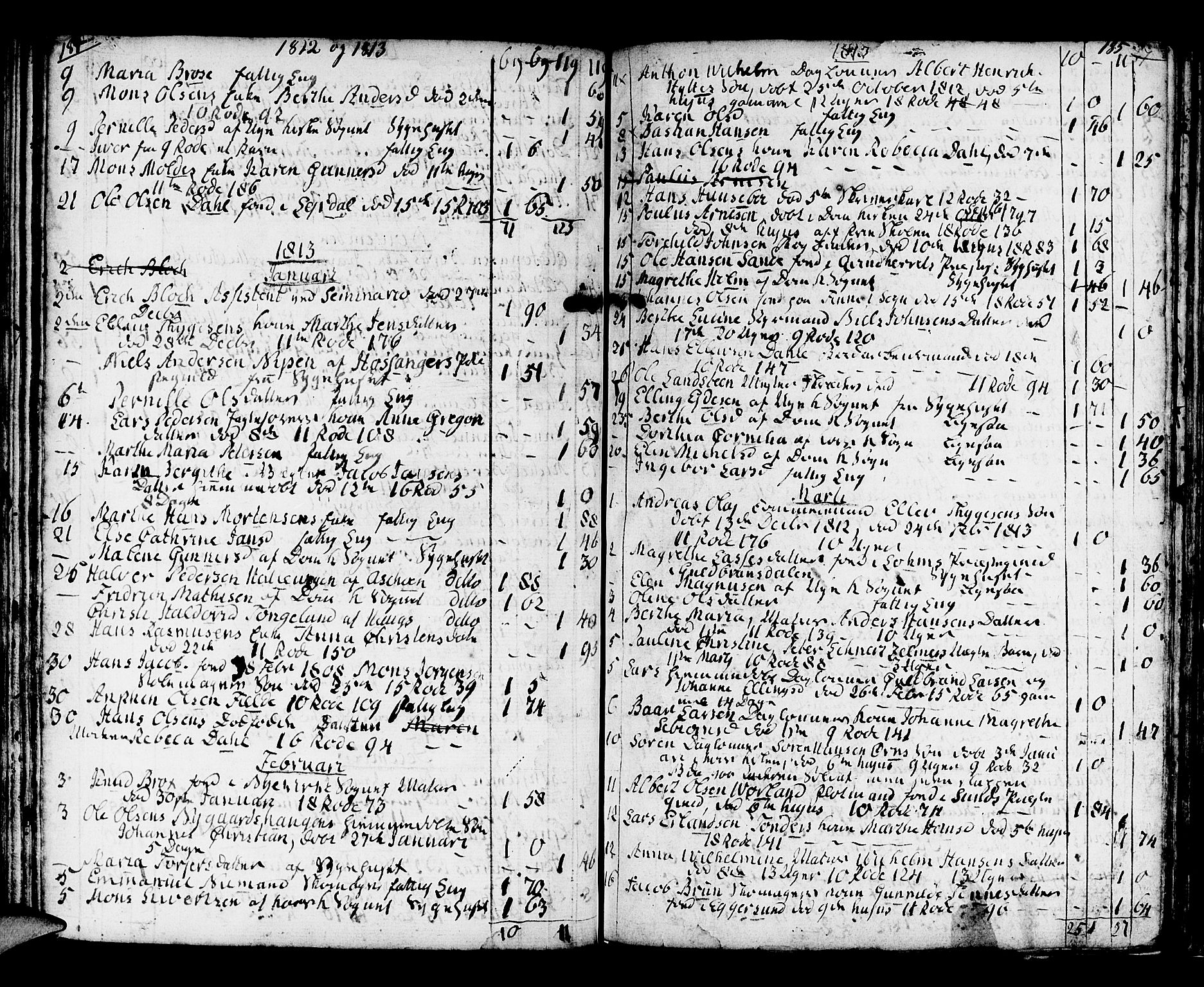 Domkirken sokneprestembete, AV/SAB-A-74801/H/Haa/L0009: Parish register (official) no. A 9, 1776-1821, p. 184-185