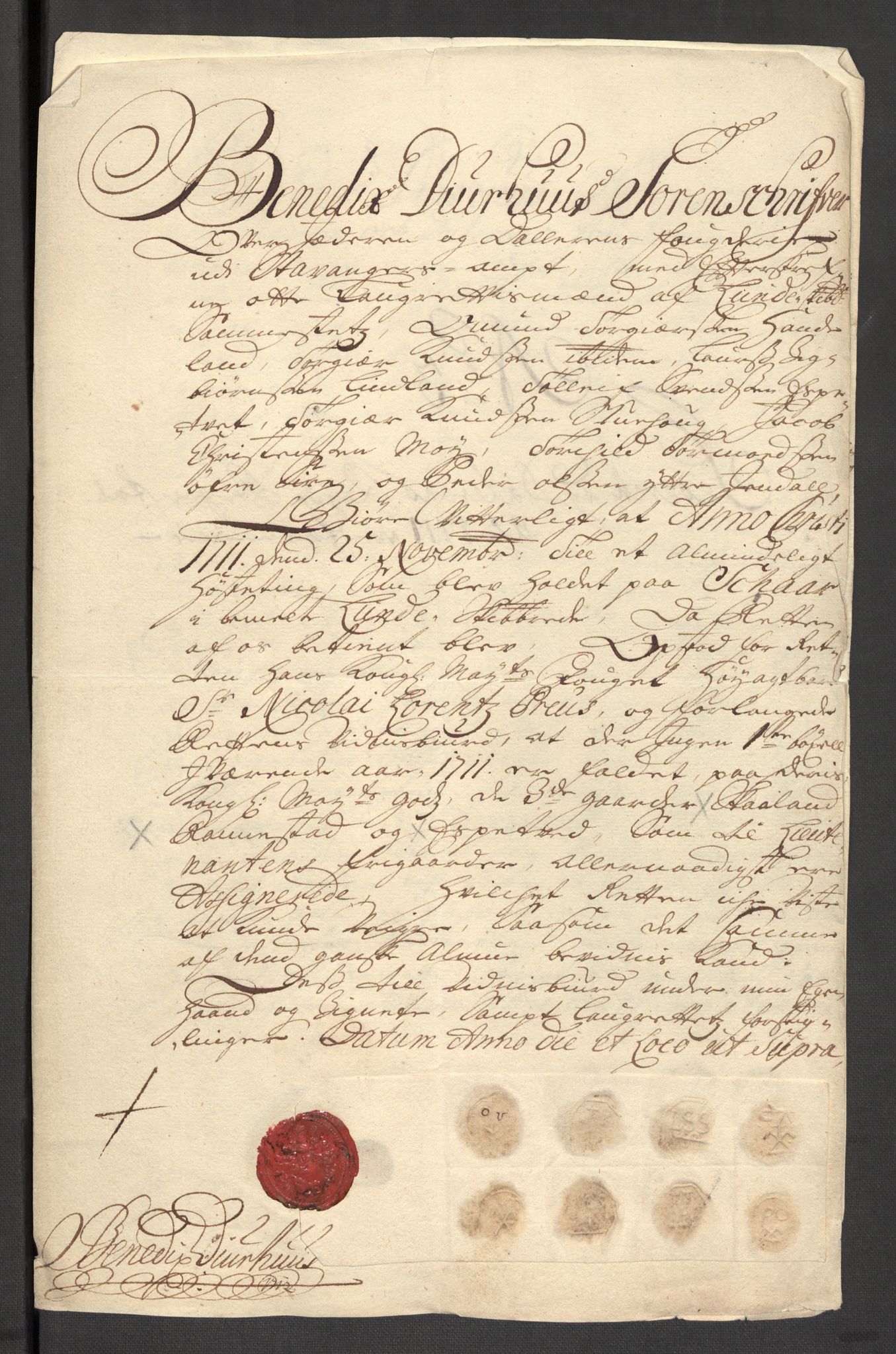 Rentekammeret inntil 1814, Reviderte regnskaper, Fogderegnskap, AV/RA-EA-4092/R46/L2735: Fogderegnskap Jæren og Dalane, 1711, p. 52