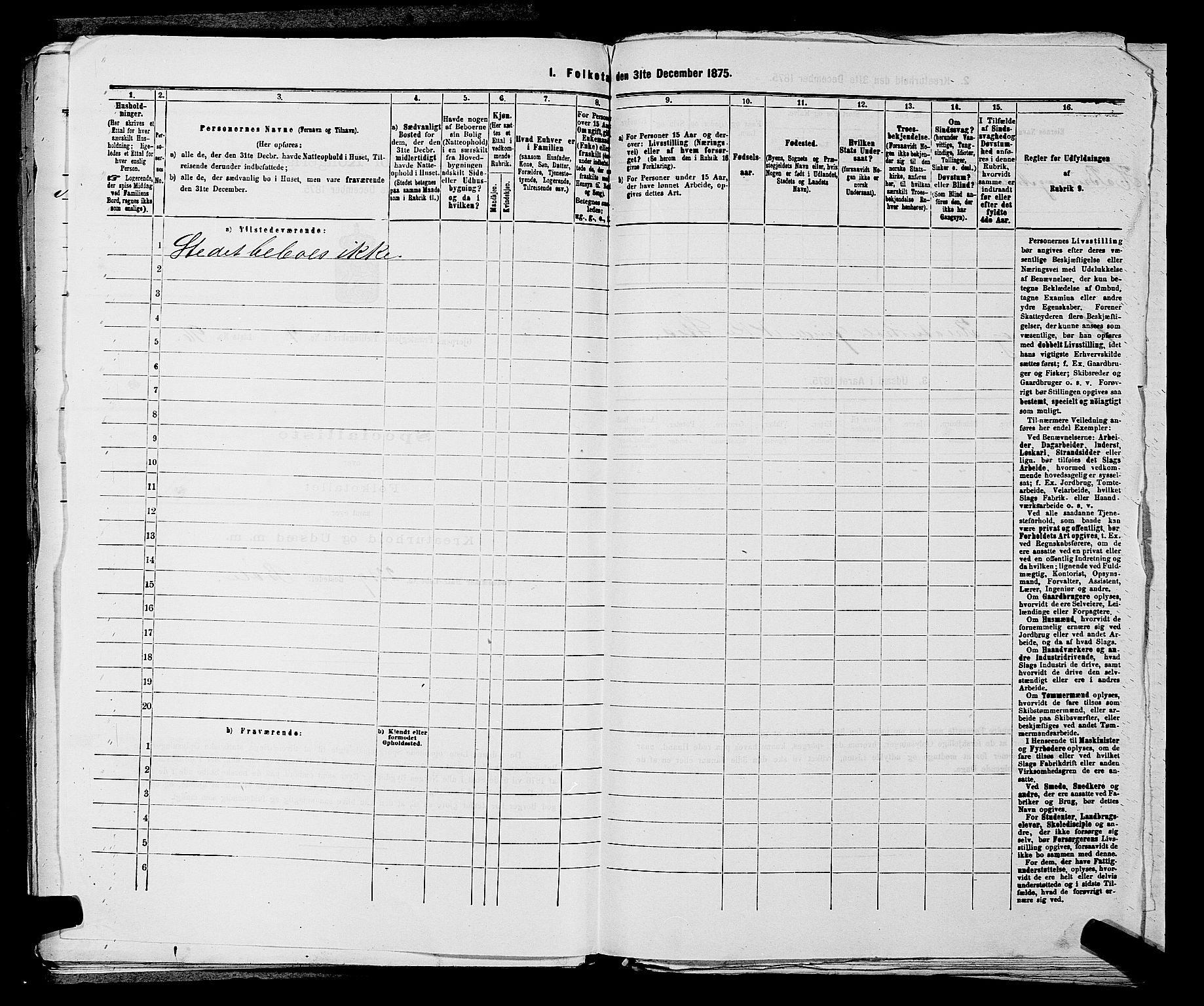 SAKO, 1875 census for 0812P Gjerpen, 1875, p. 1043