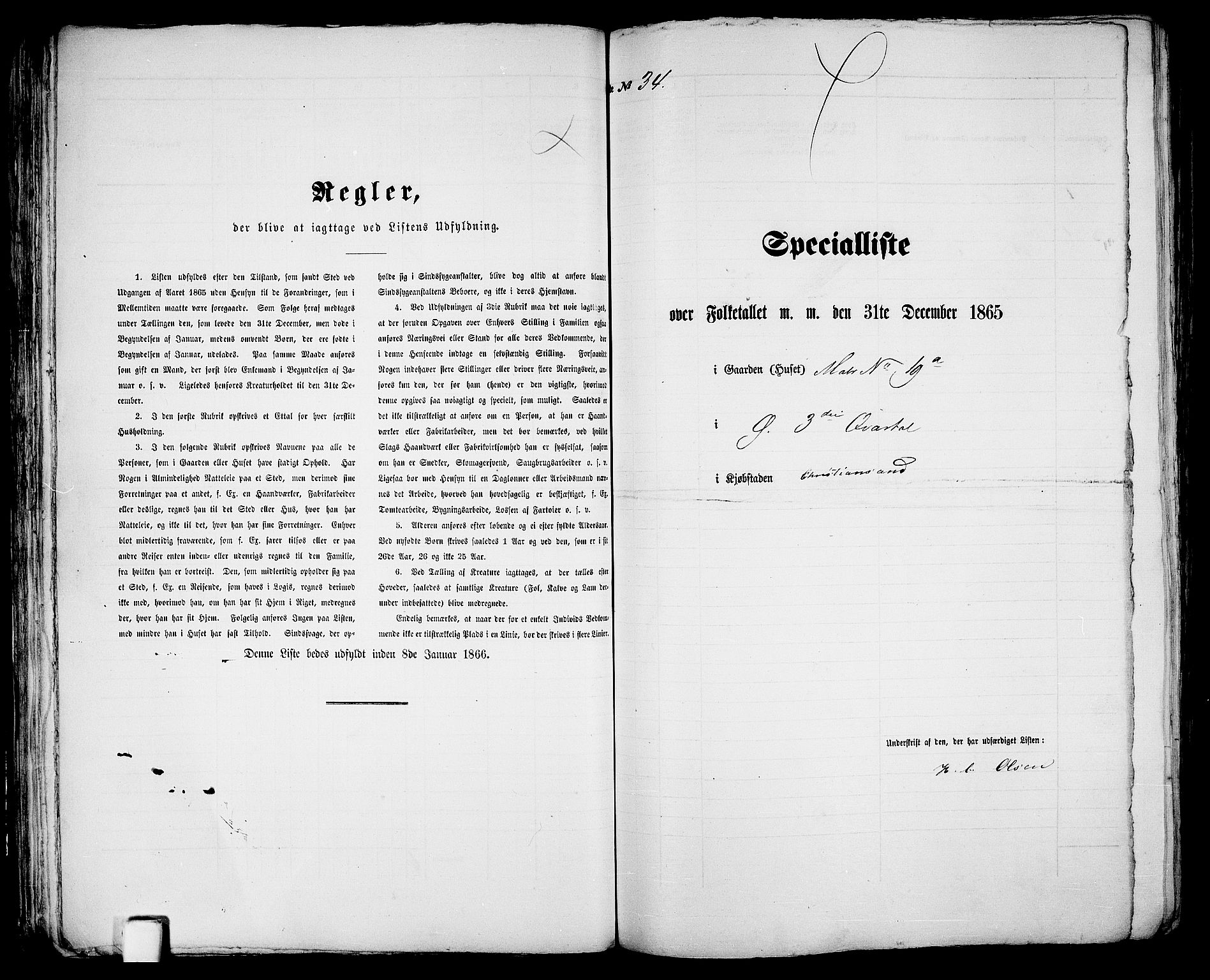 RA, 1865 census for Kristiansand, 1865, p. 80