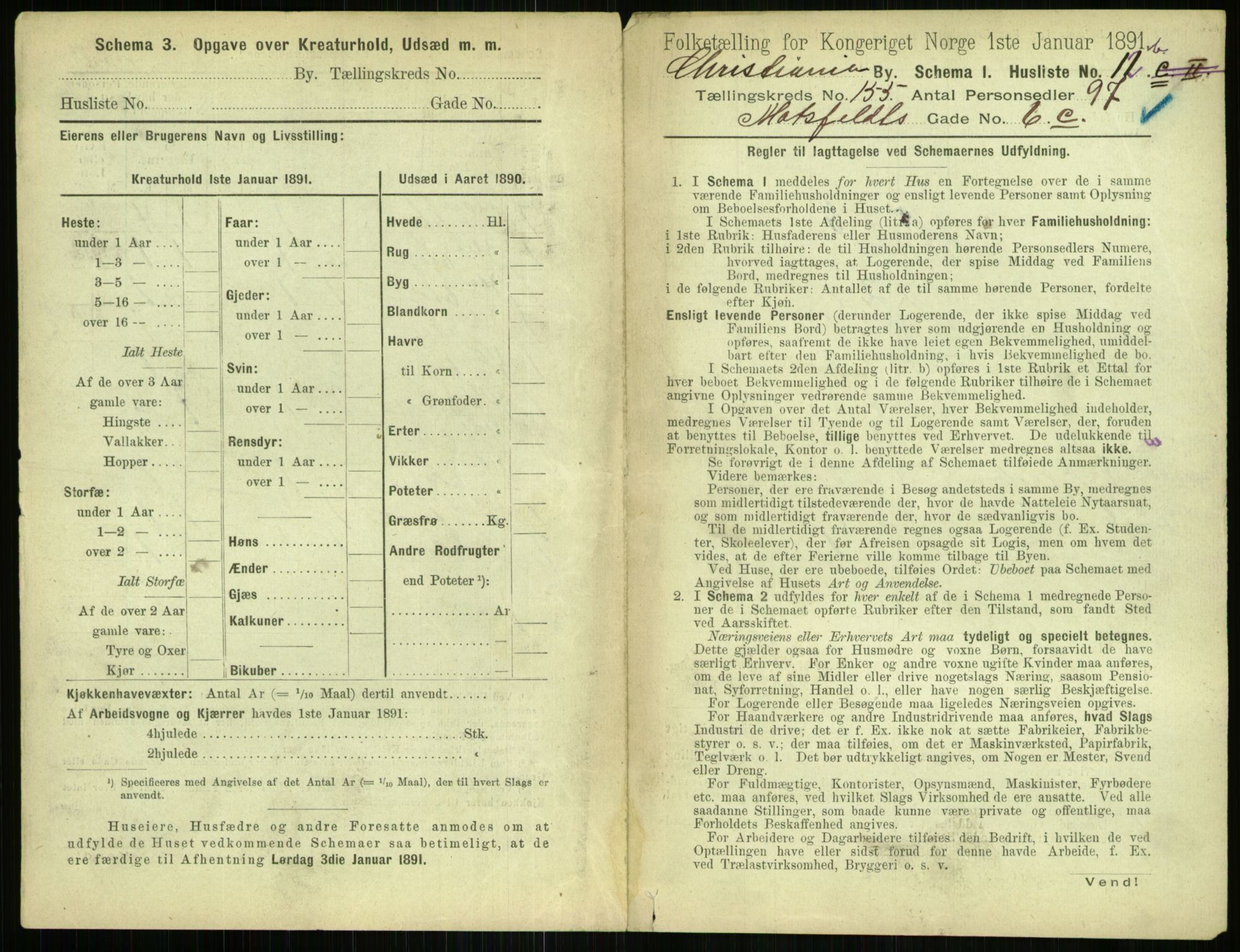 RA, 1891 census for 0301 Kristiania, 1891, p. 88190