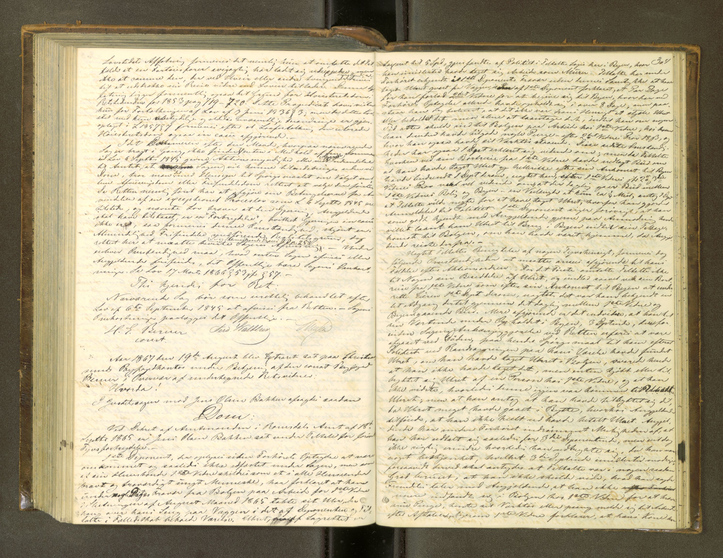 Kristiansund byfogd, AV/SAT-A-4587/A/04/L0003: Domprotokoll. Aut. 08.10.1861, 1861-1868, p. 303b-304a