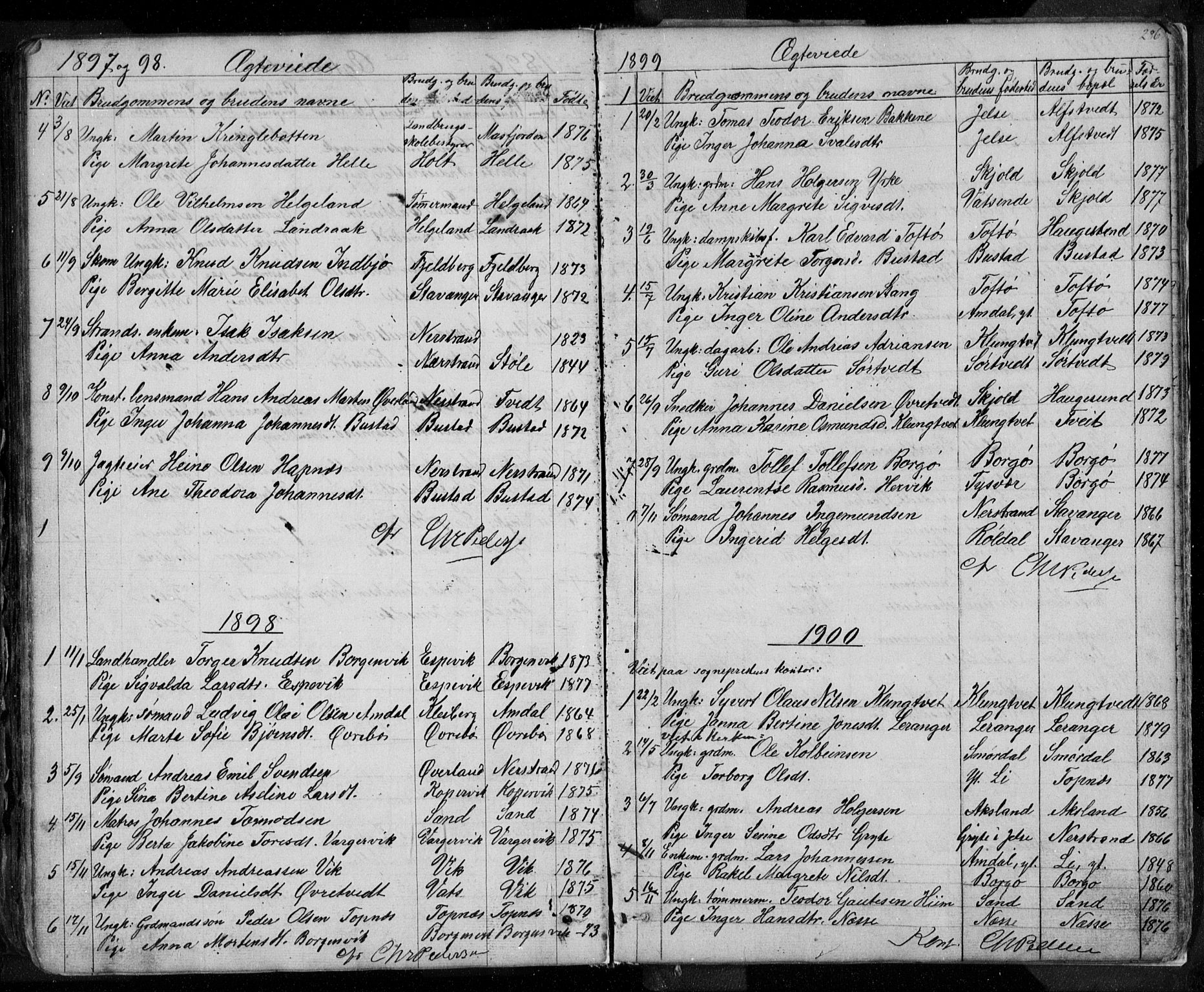 Nedstrand sokneprestkontor, SAST/A-101841/01/V: Parish register (copy) no. B 3, 1848-1933, p. 286