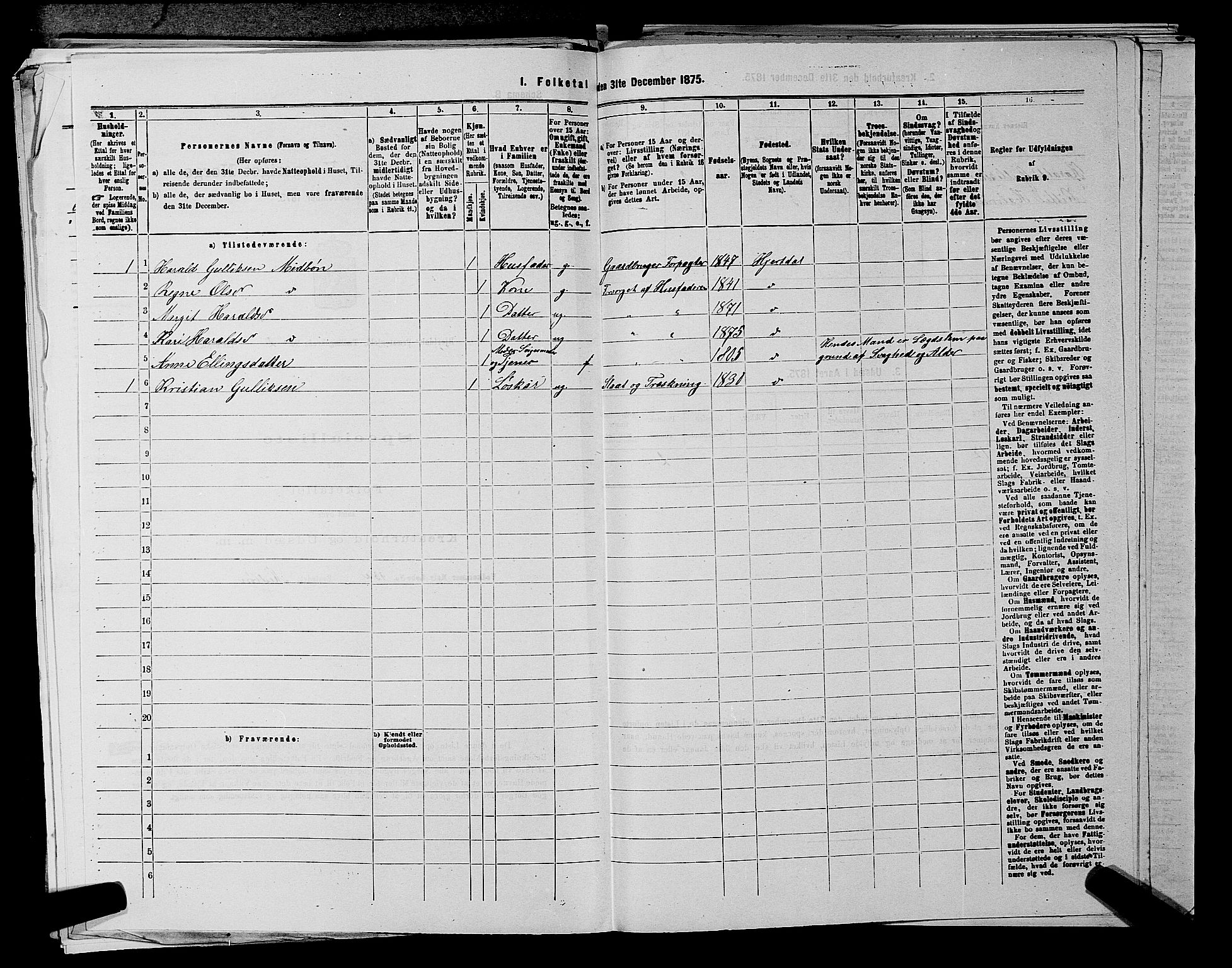 SAKO, 1875 census for 0827P Hjartdal, 1875, p. 328