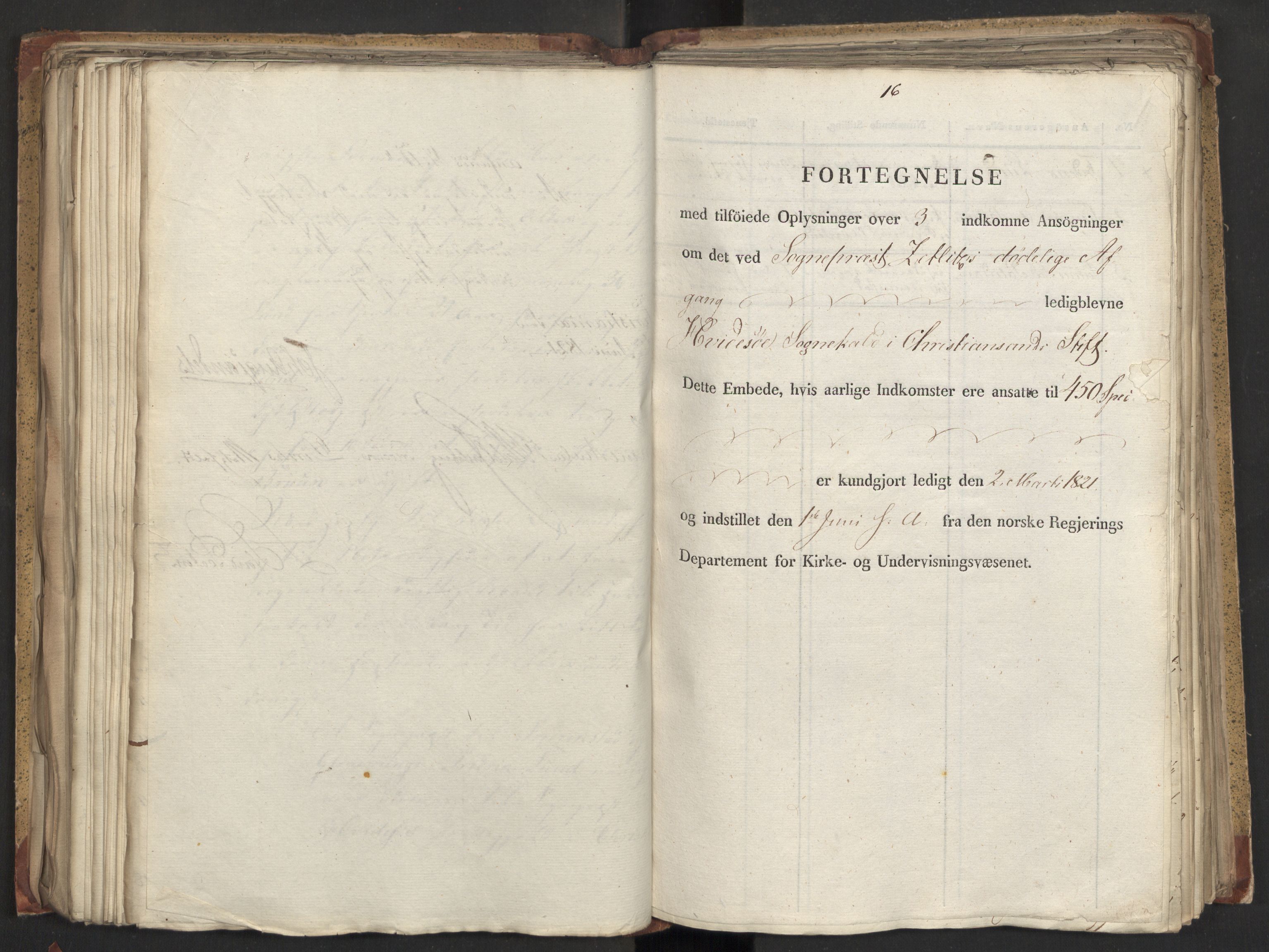 Statsrådsavdelingen i Stockholm, RA/S-1003/D/Da/L0026: Regjeringsinnstillinger nr. 5069-5274, 1821, p. 274