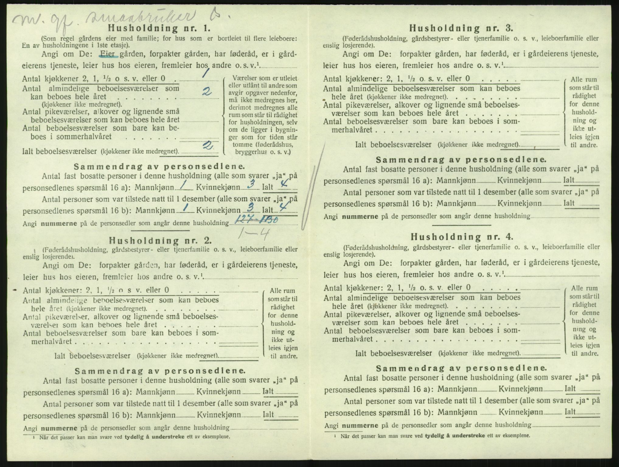 SAKO, 1920 census for Hedrum, 1920, p. 1640