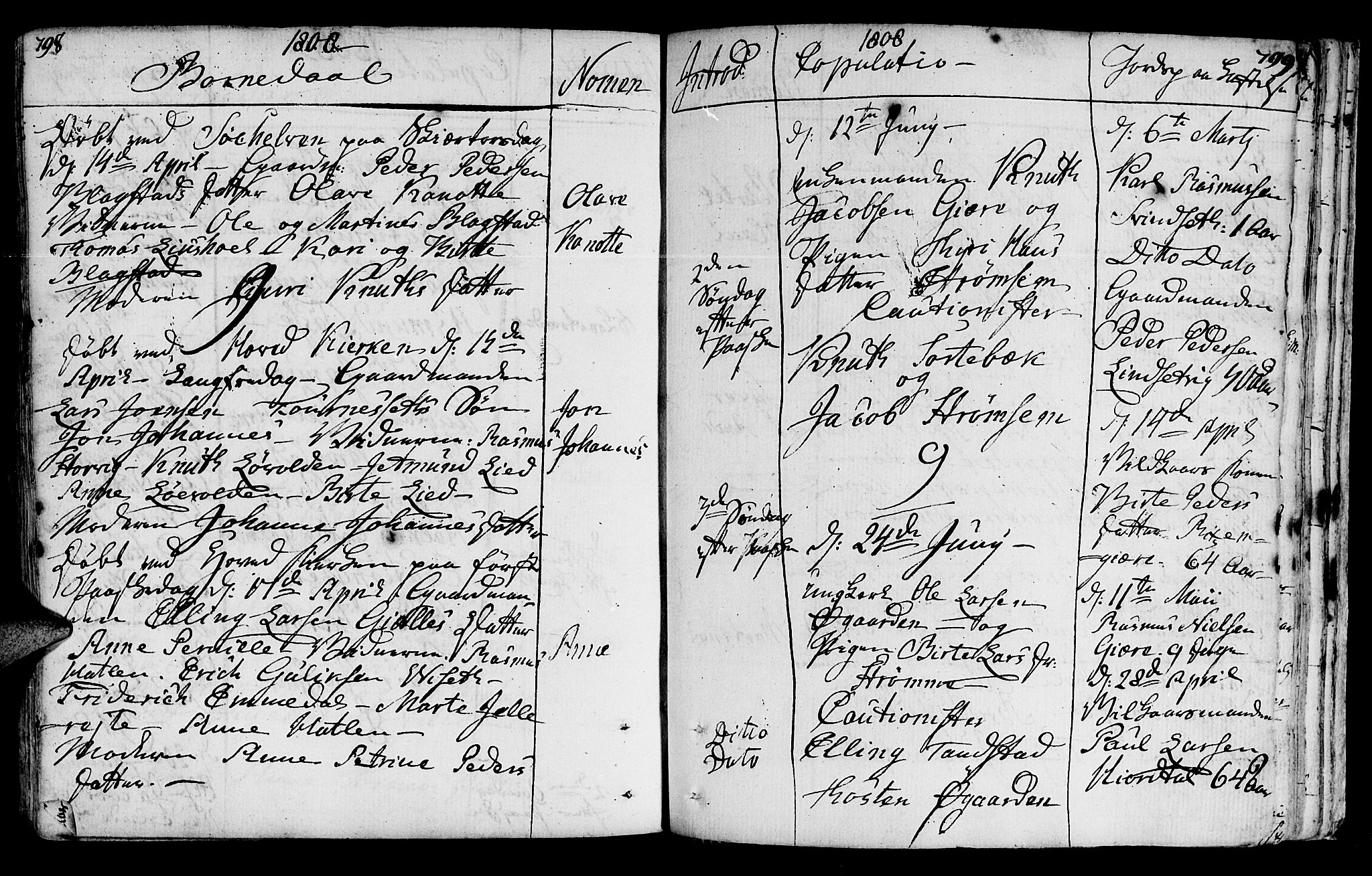 Ministerialprotokoller, klokkerbøker og fødselsregistre - Møre og Romsdal, AV/SAT-A-1454/522/L0308: Parish register (official) no. 522A03, 1773-1809, p. 798-799