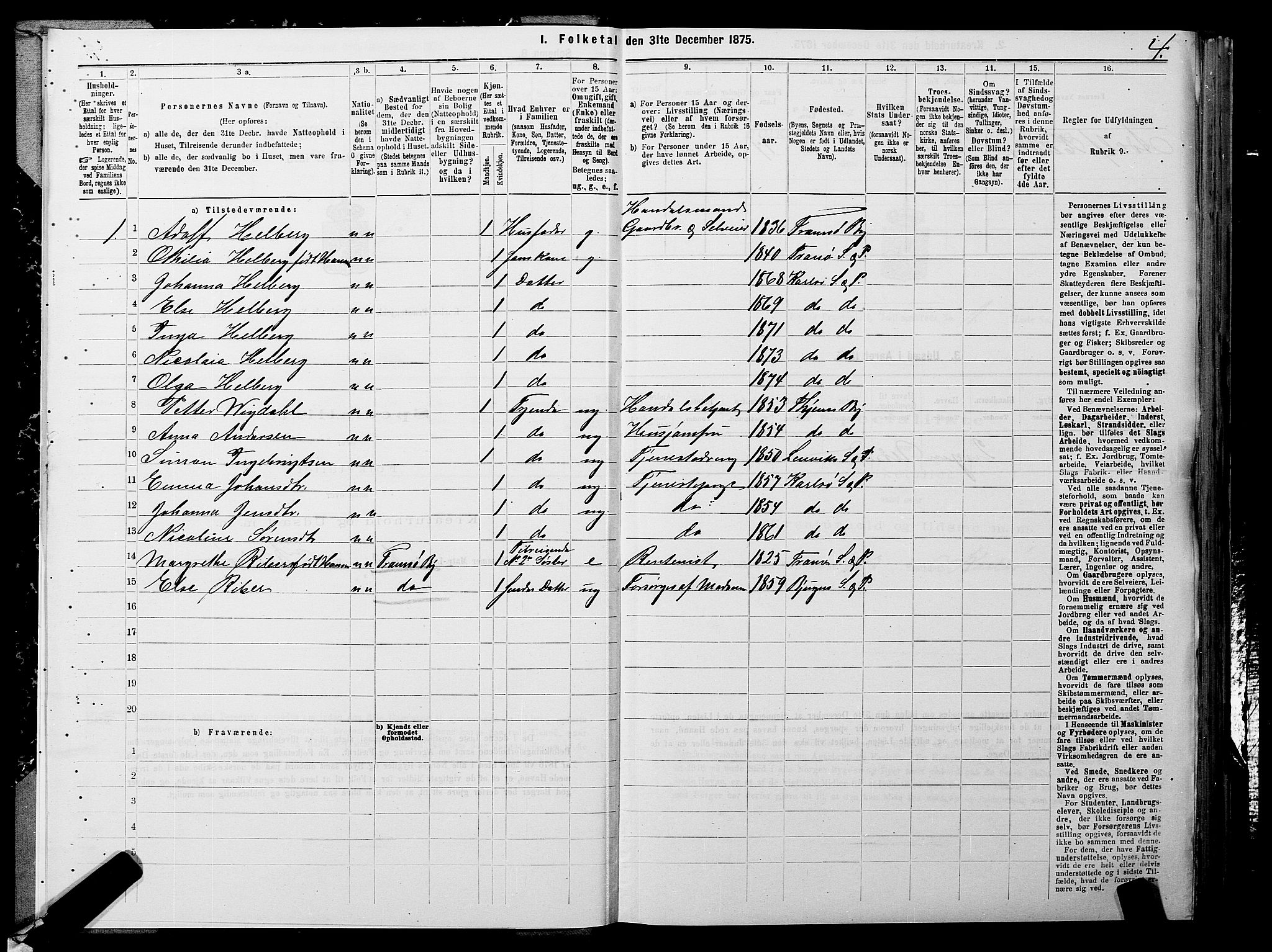 SATØ, 1875 census for 1936P Karlsøy, 1875, p. 1004