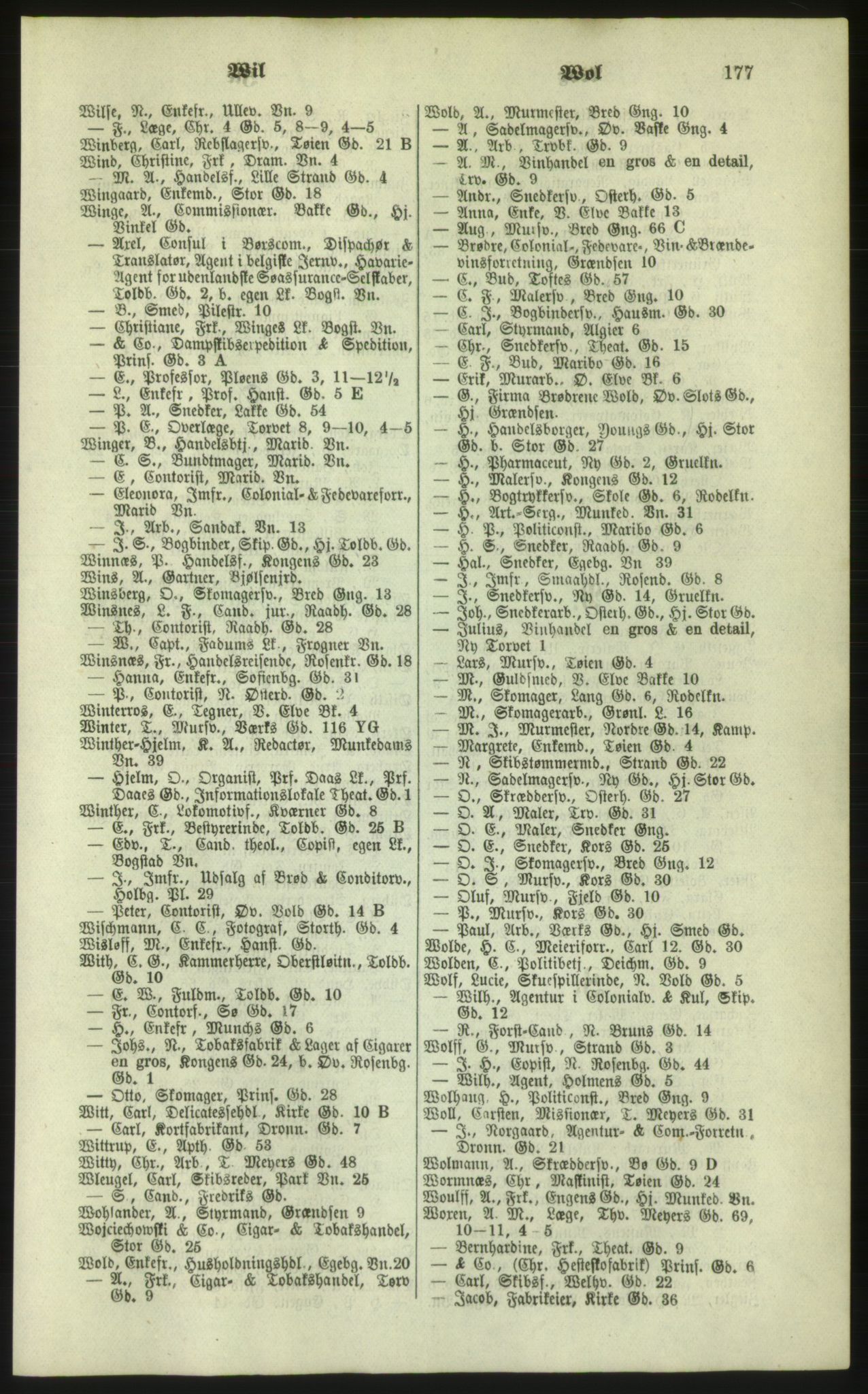 Kristiania/Oslo adressebok, PUBL/-, 1879, p. 177