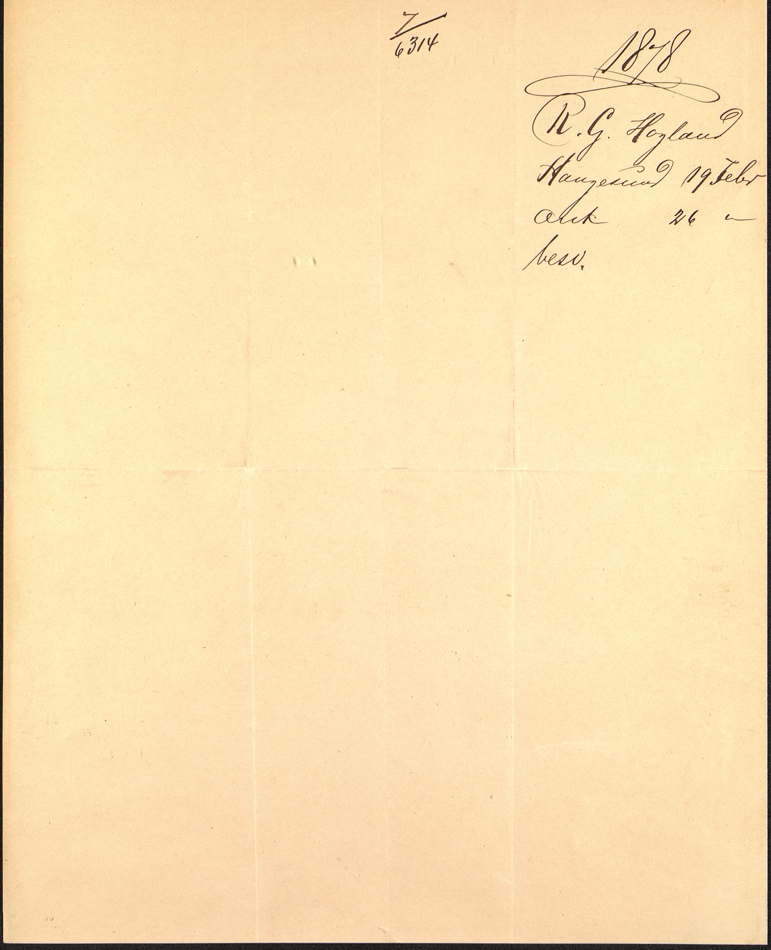 Pa 63 - Østlandske skibsassuranceforening, VEMU/A-1079/G/Ga/L0009/0003: Havaridokumenter / Vikar, 1877