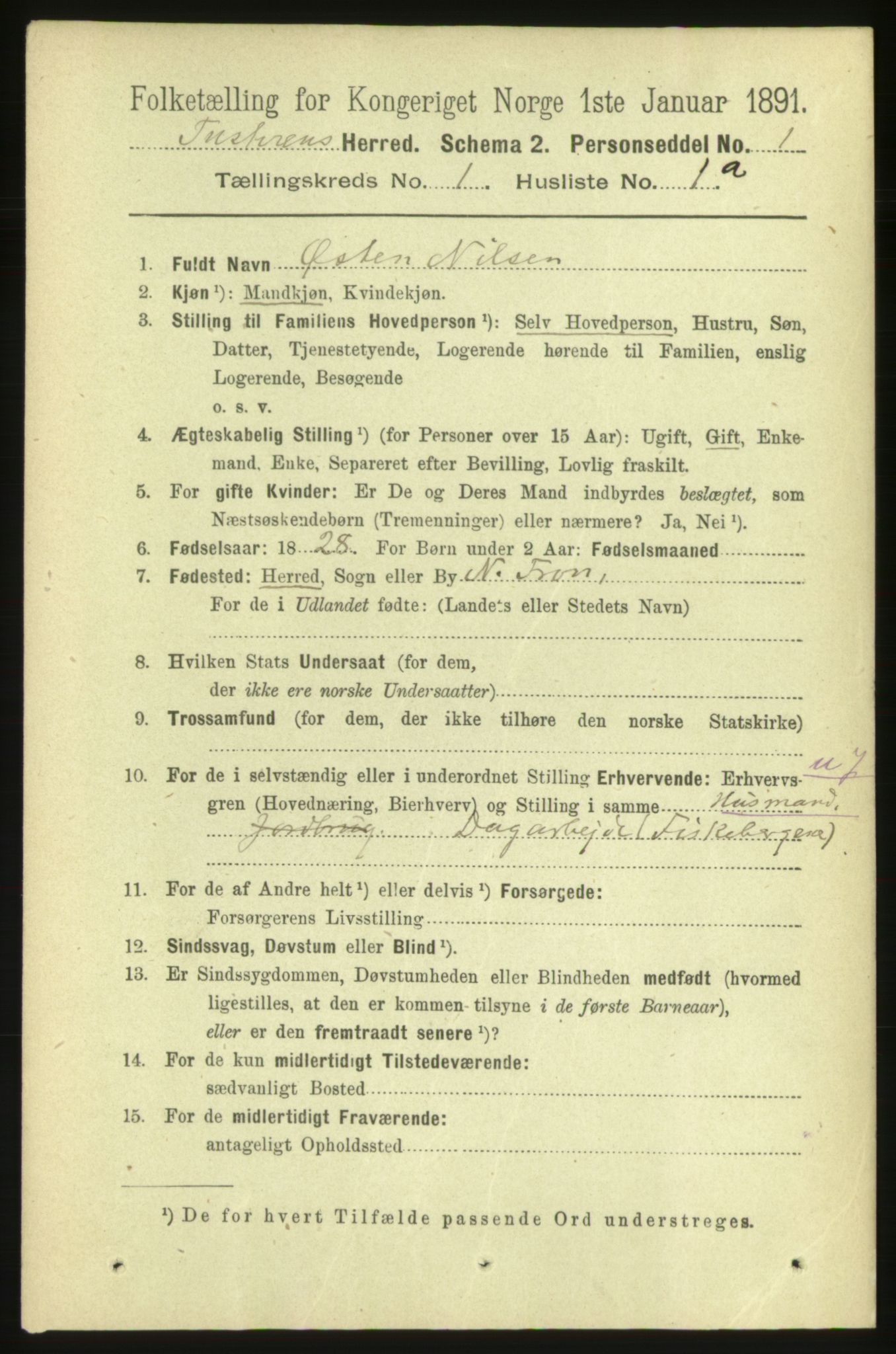 RA, 1891 census for 1572 Tustna, 1891, p. 103