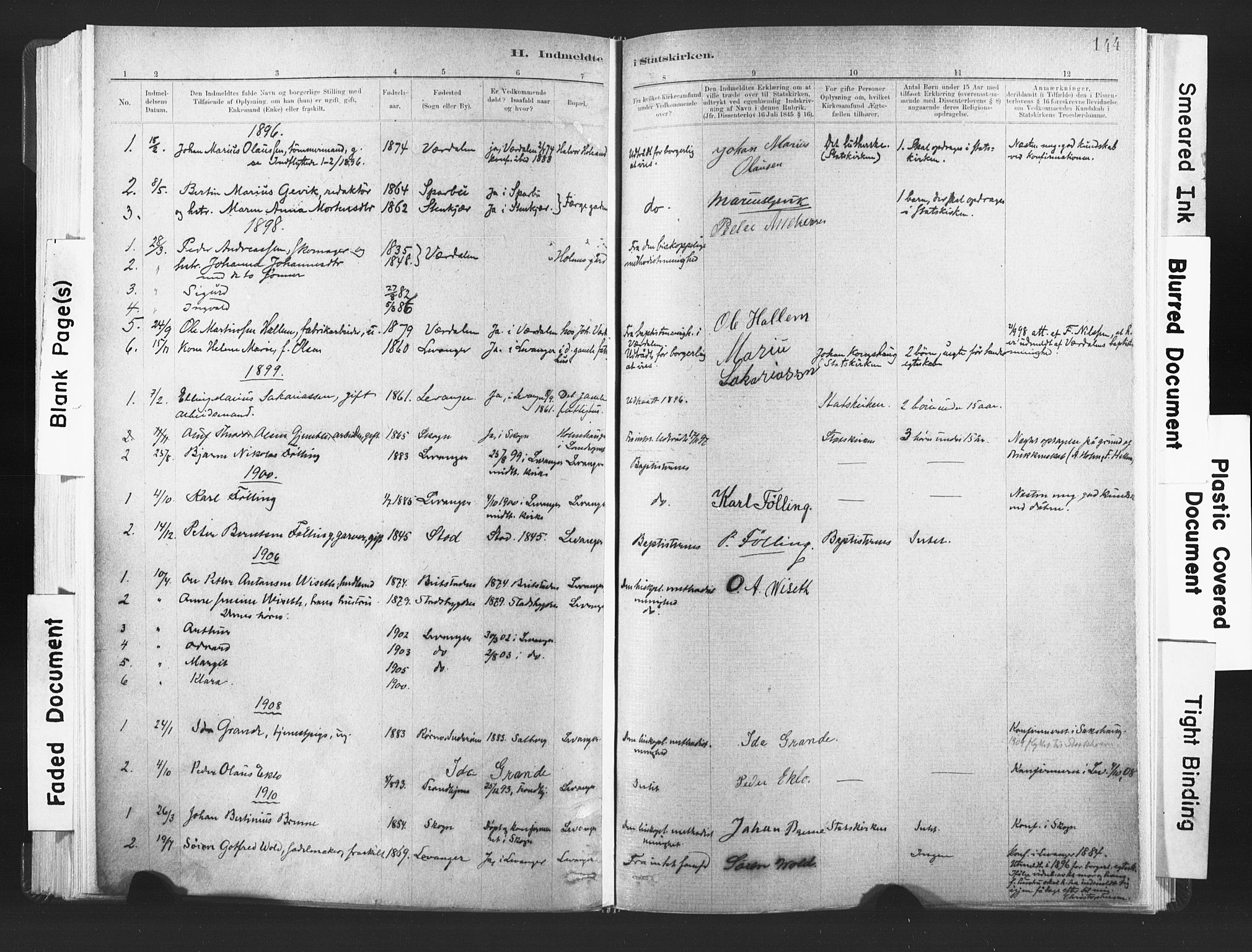 Ministerialprotokoller, klokkerbøker og fødselsregistre - Nord-Trøndelag, SAT/A-1458/720/L0189: Parish register (official) no. 720A05, 1880-1911, p. 144