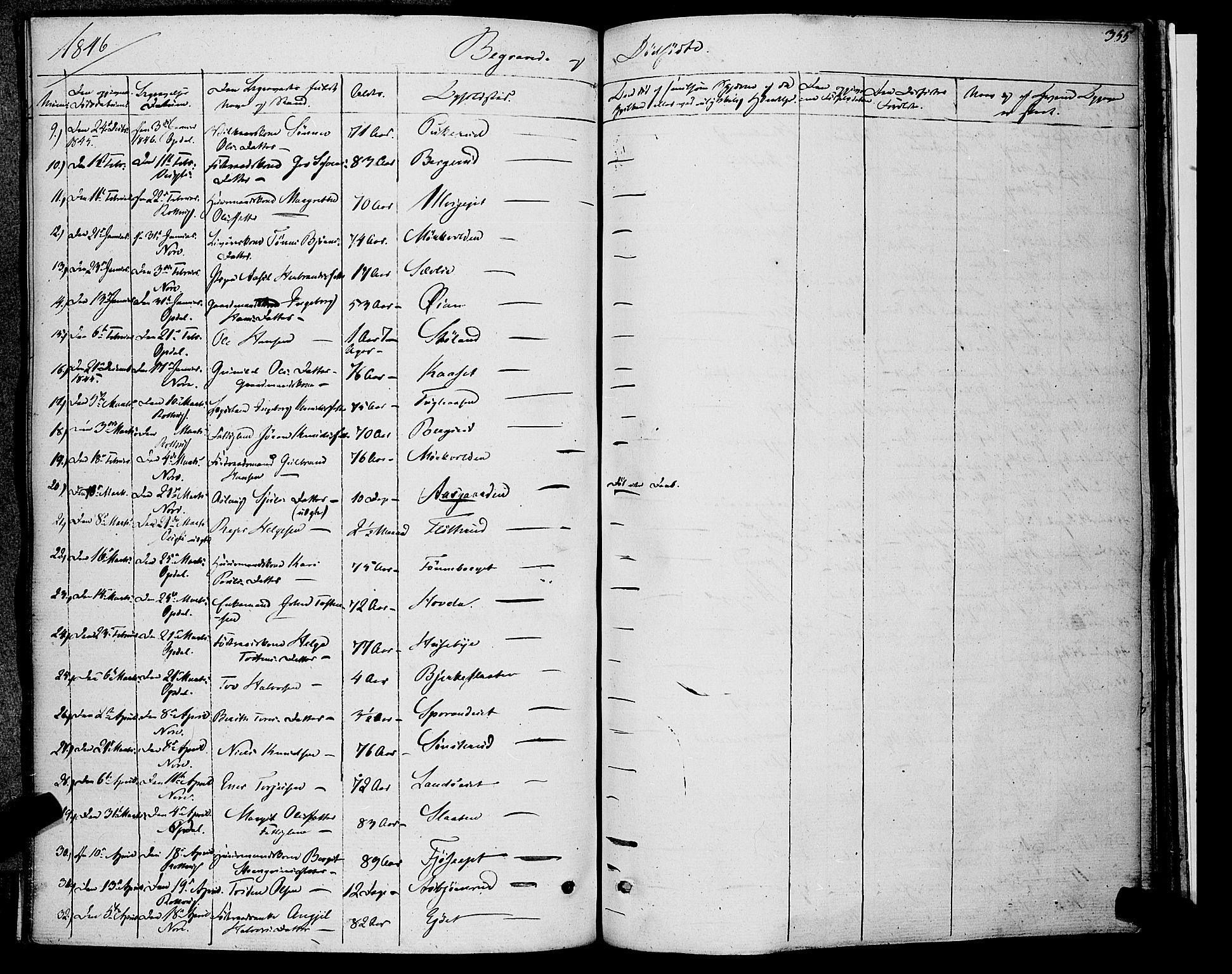 Rollag kirkebøker, AV/SAKO-A-240/F/Fa/L0007: Parish register (official) no. I 7, 1828-1847, p. 355