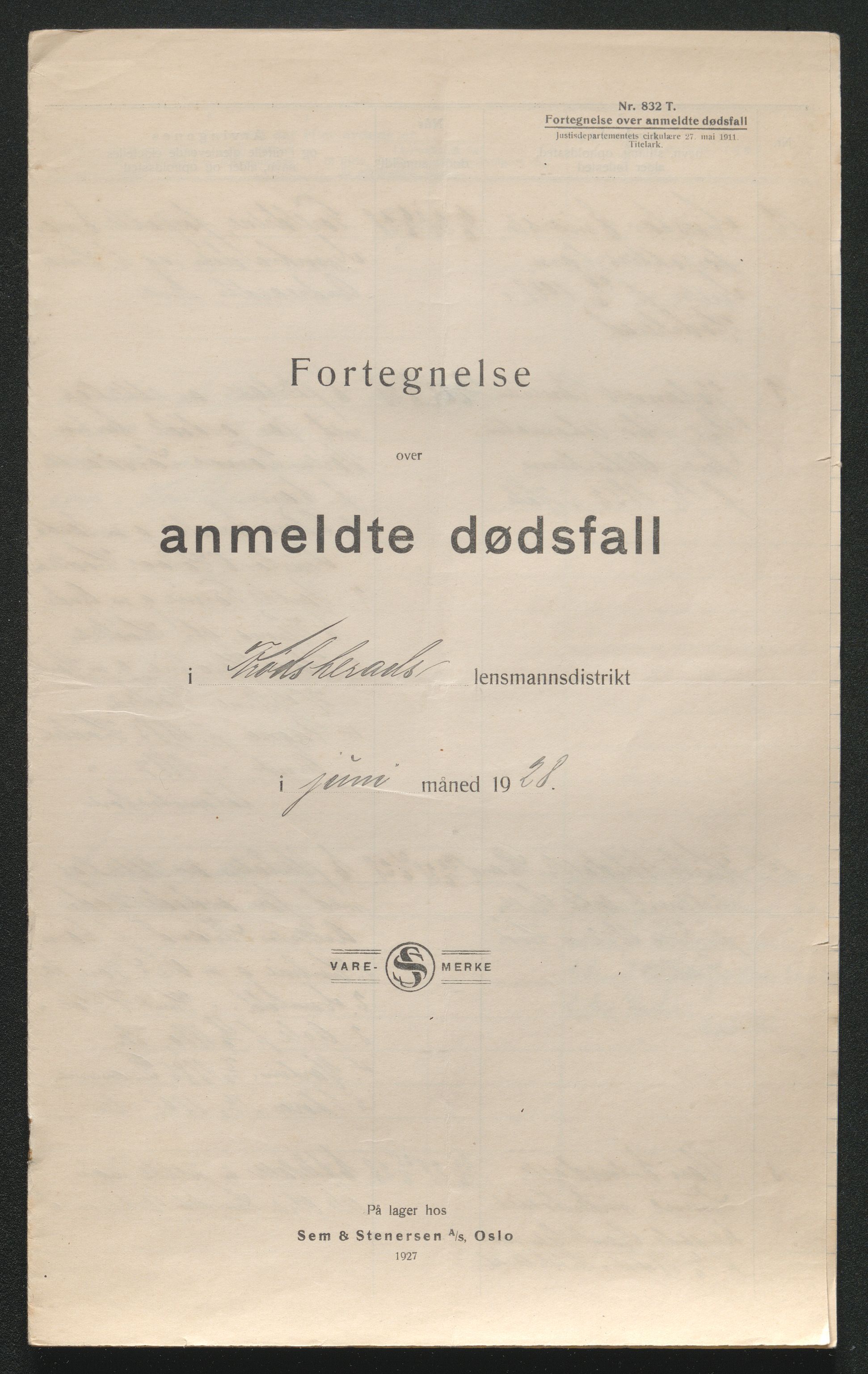 Eiker, Modum og Sigdal sorenskriveri, AV/SAKO-A-123/H/Ha/Hab/L0045: Dødsfallsmeldinger, 1928-1929, p. 272