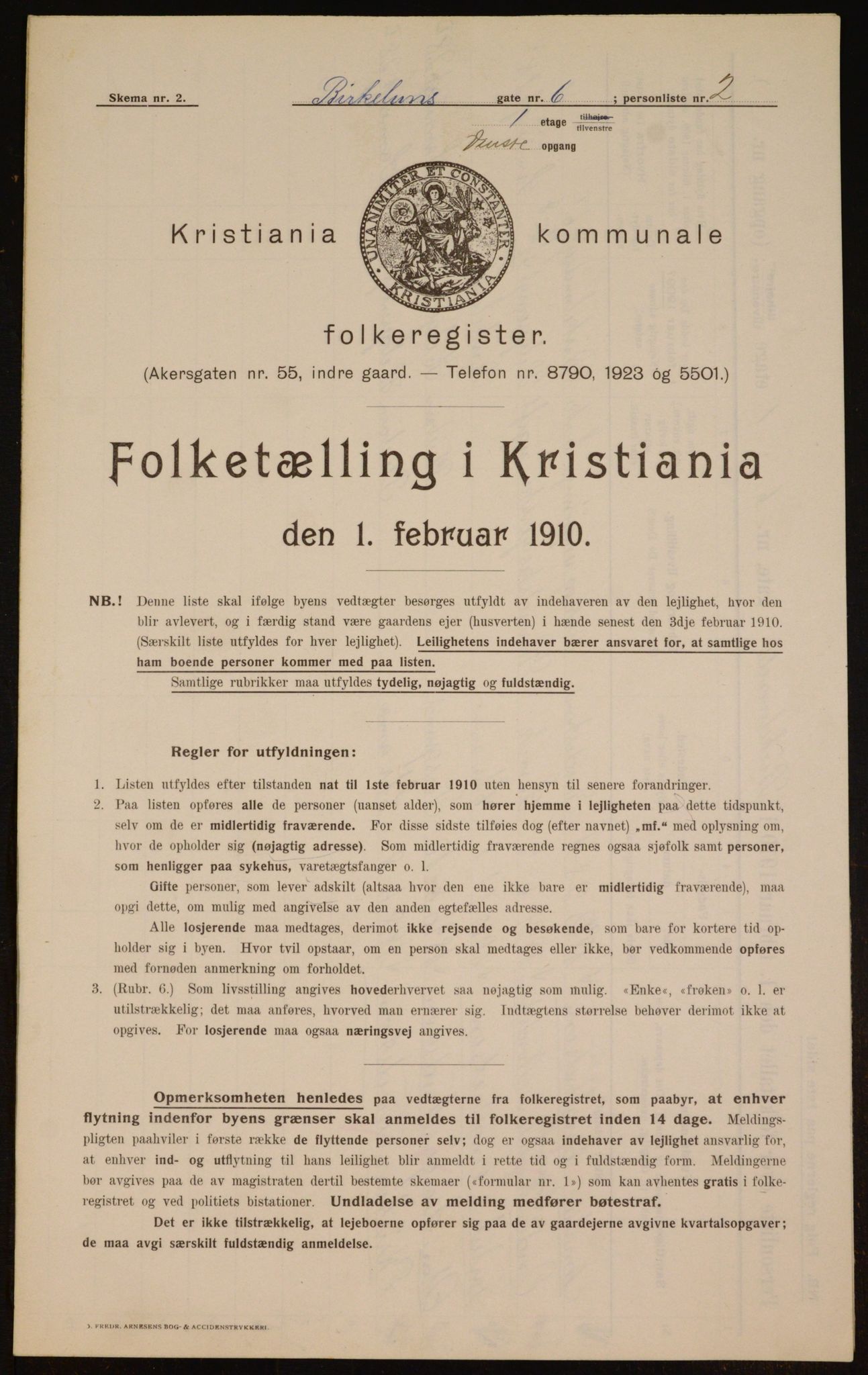 OBA, Municipal Census 1910 for Kristiania, 1910, p. 4979