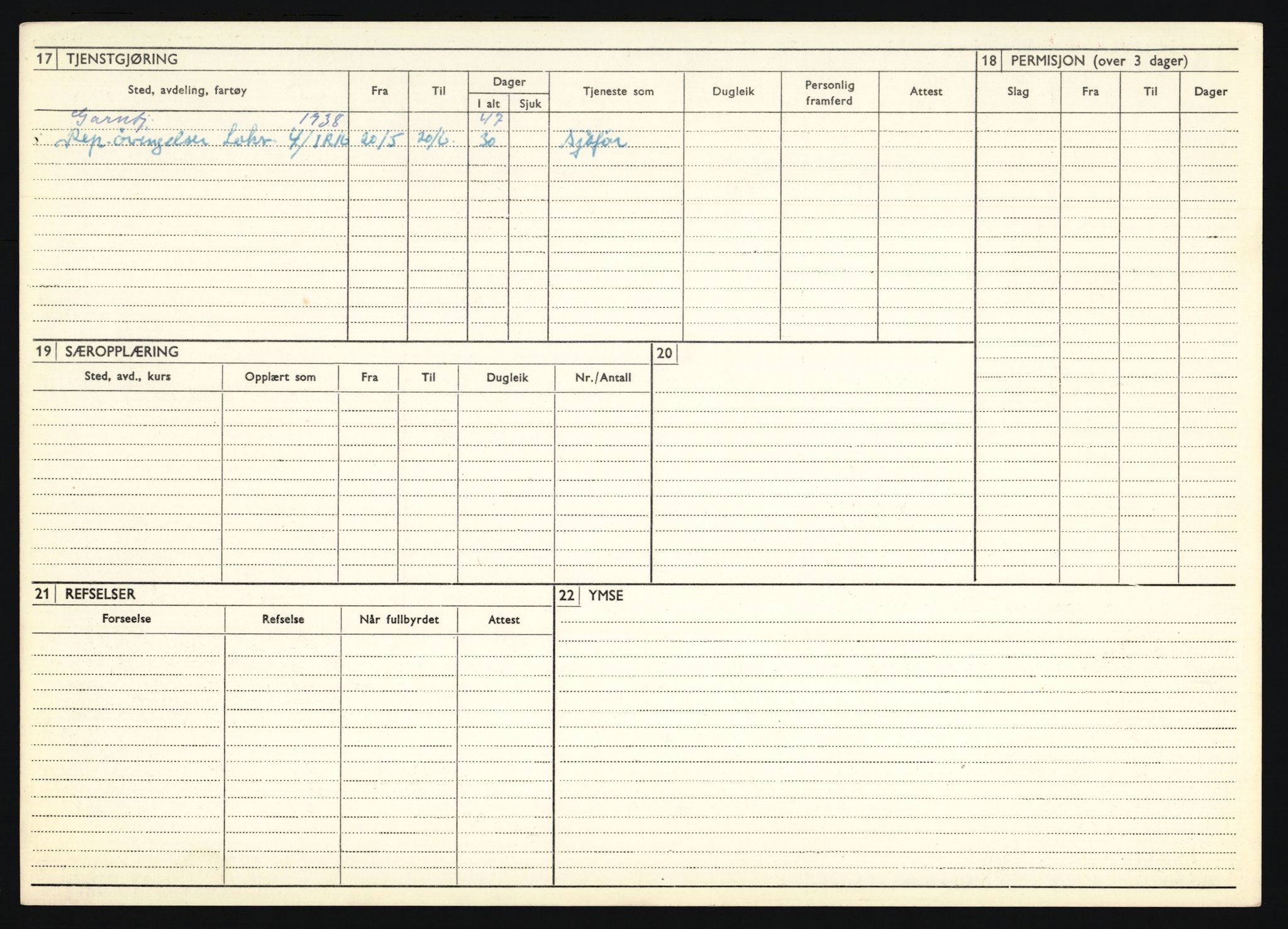 Forsvaret, Troms infanteriregiment nr. 16, AV/RA-RAFA-3146/P/Pa/L0022: Rulleblad for regimentets menige mannskaper, årsklasse 1938, 1938, p. 1304