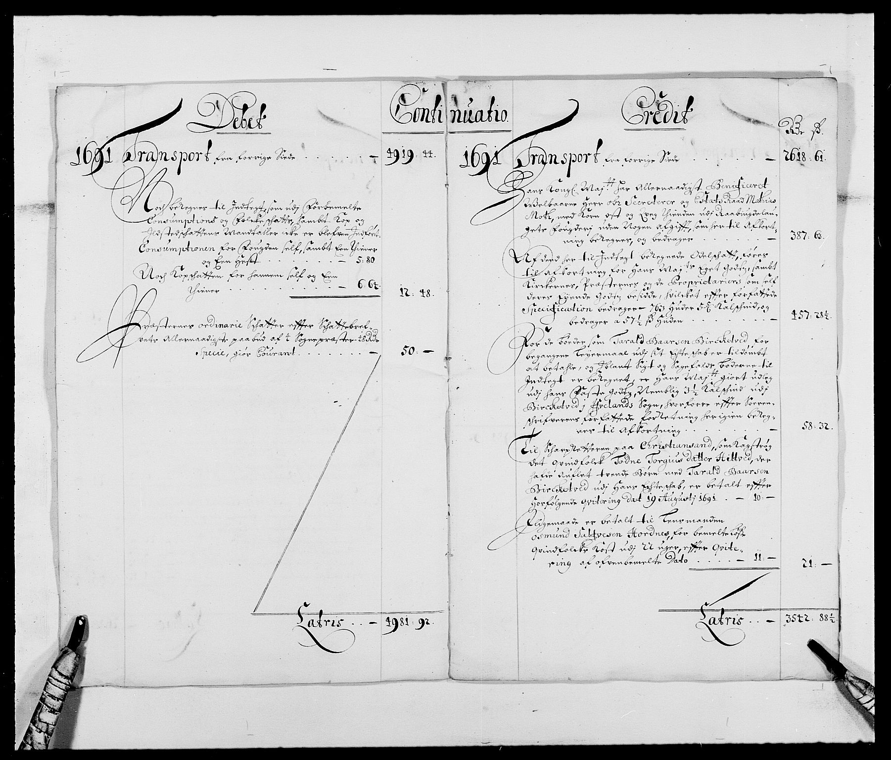 Rentekammeret inntil 1814, Reviderte regnskaper, Fogderegnskap, AV/RA-EA-4092/R40/L2443: Fogderegnskap Råbyggelag, 1691-1692, p. 117