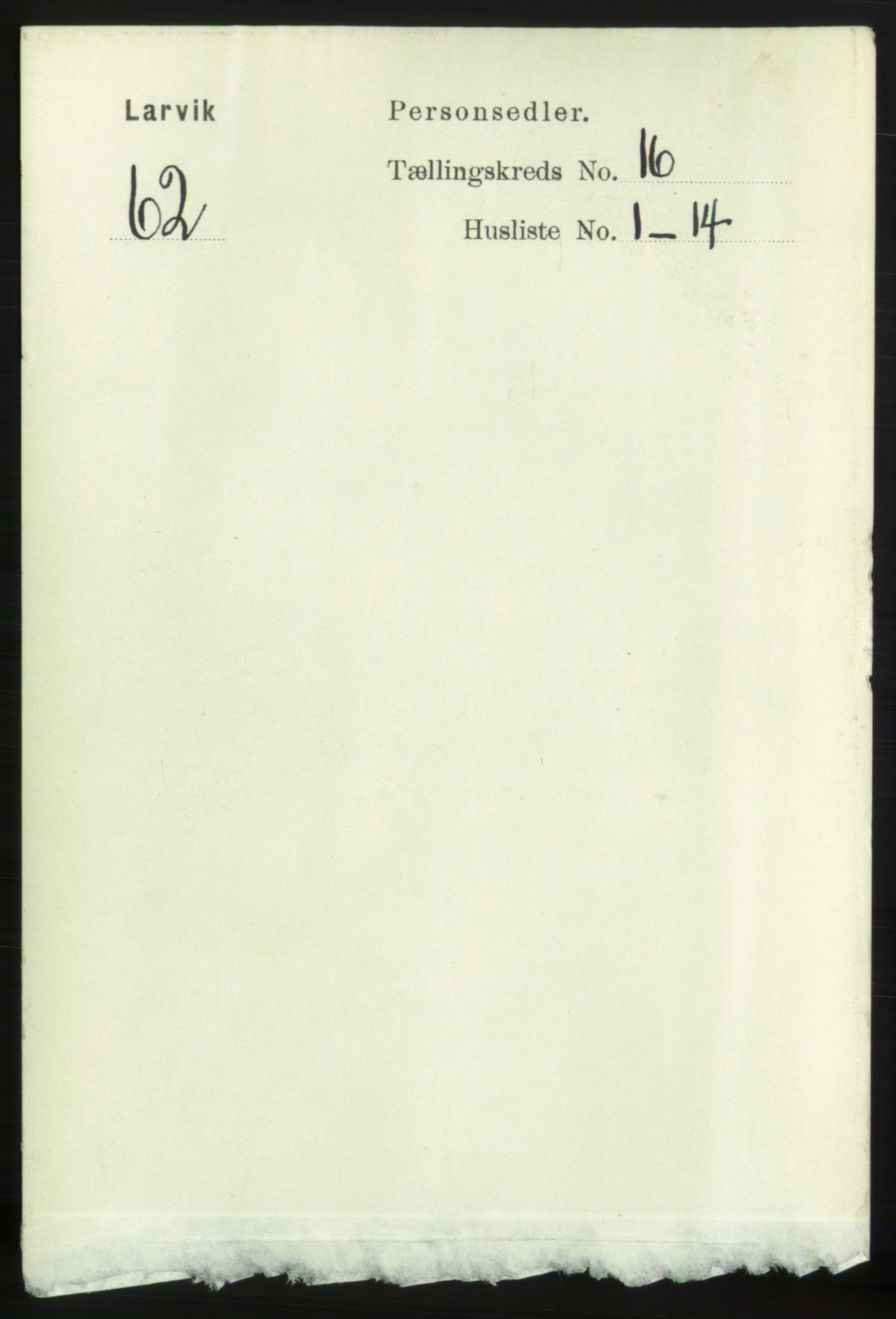 RA, 1891 census for 0707 Larvik, 1891, p. 11617