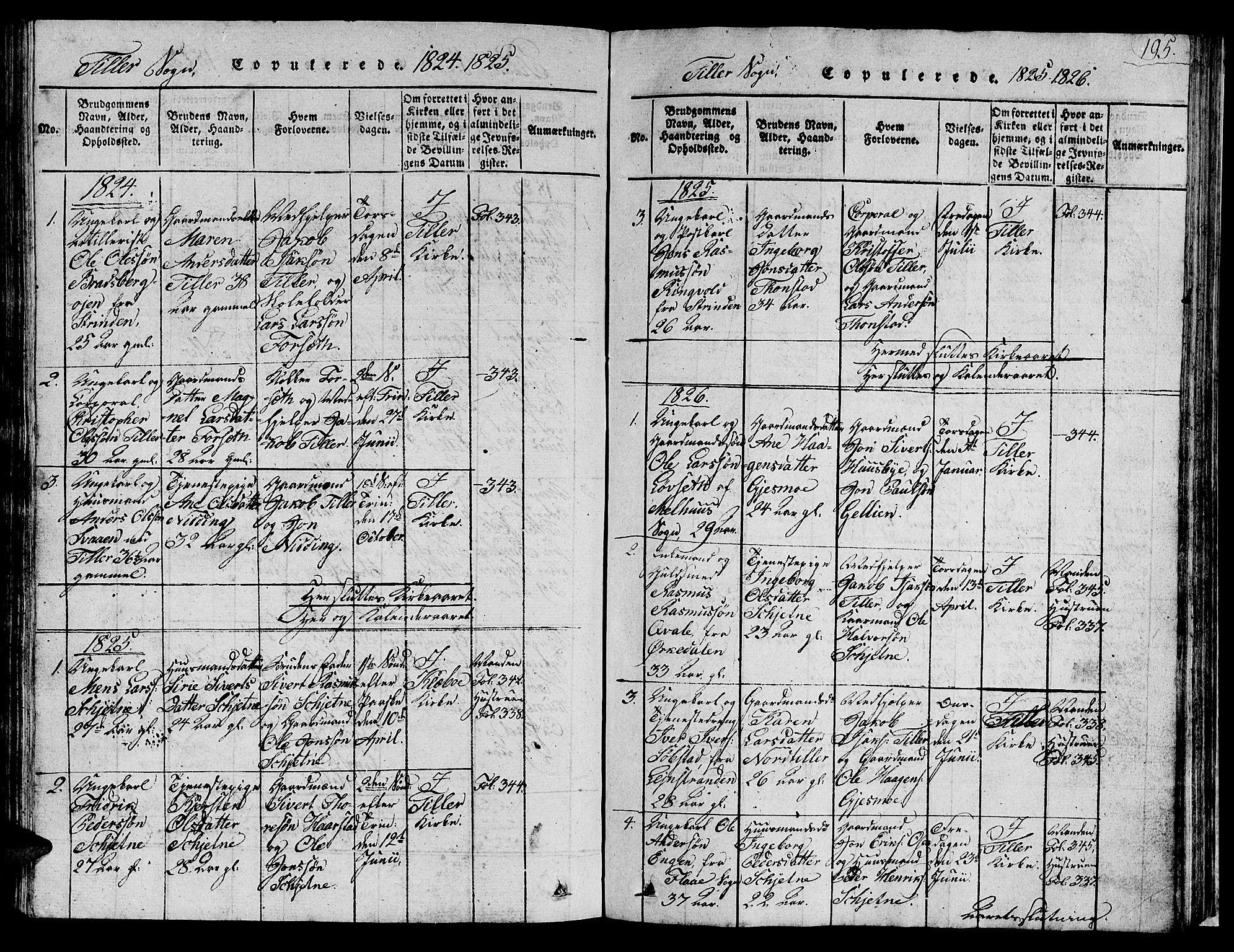 Ministerialprotokoller, klokkerbøker og fødselsregistre - Sør-Trøndelag, SAT/A-1456/621/L0458: Parish register (copy) no. 621C01, 1816-1865, p. 195