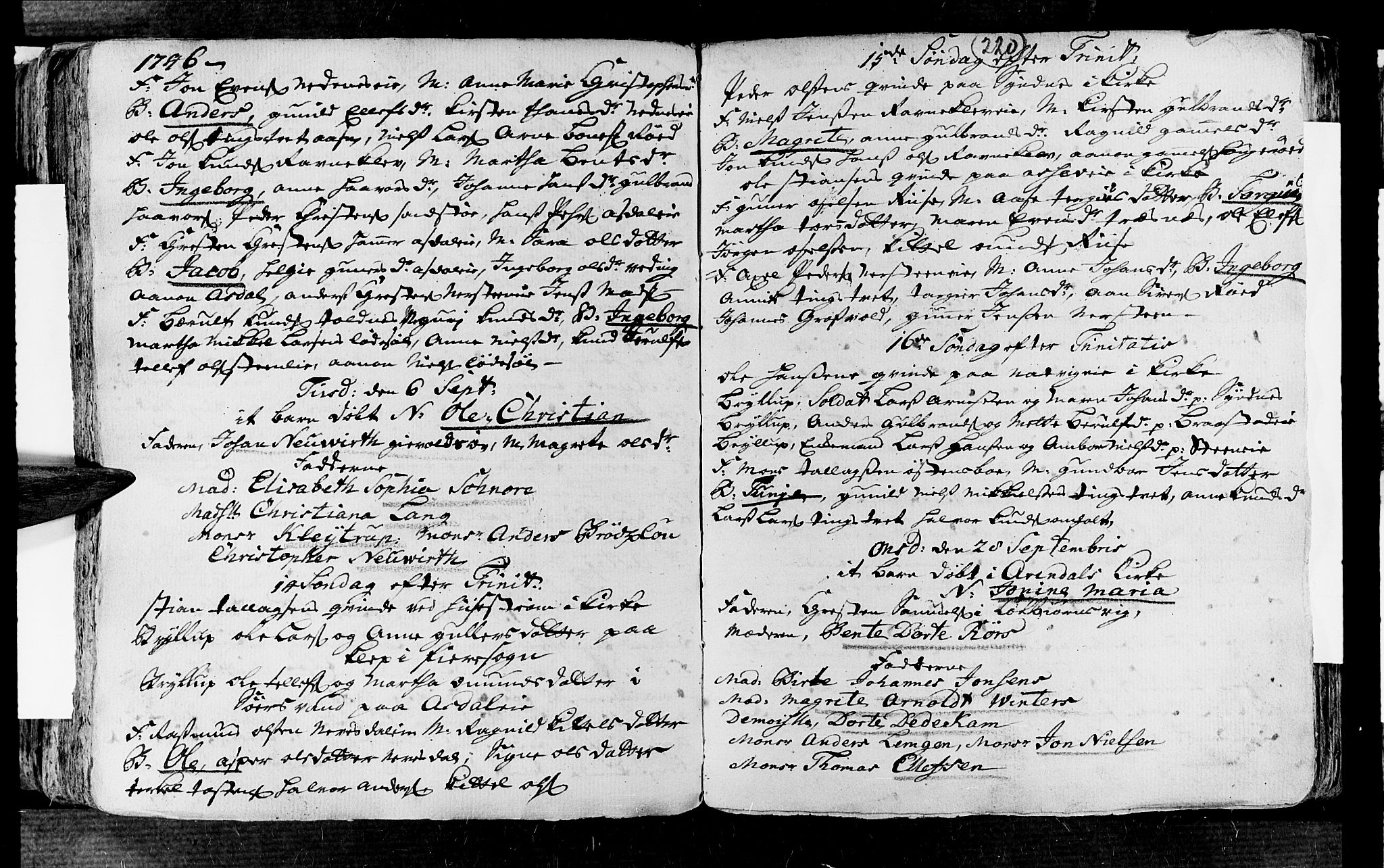 Øyestad sokneprestkontor, AV/SAK-1111-0049/F/Fa/L0004: Parish register (official) no. A 4, 1730-1750, p. 220