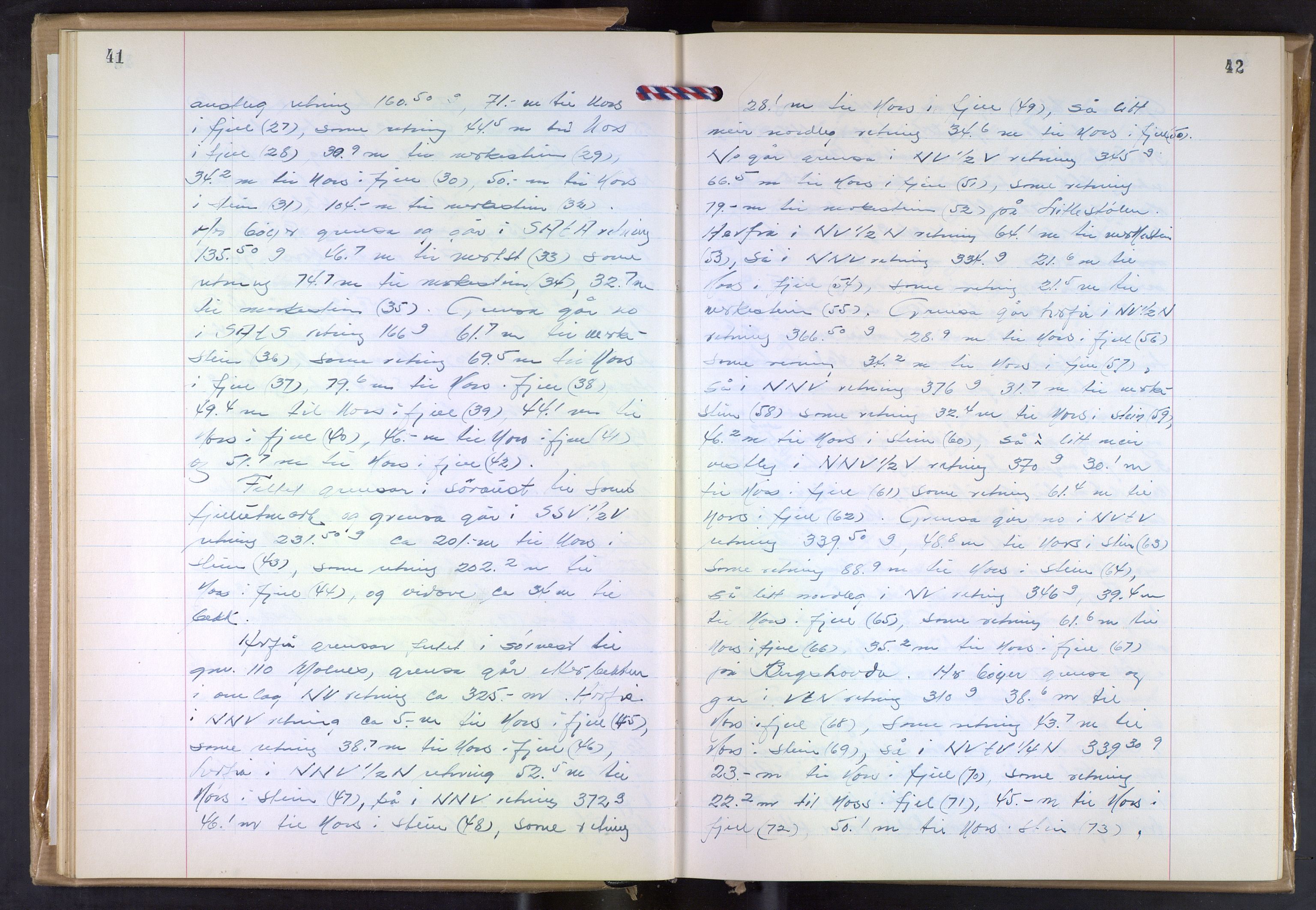 Hordaland jordskiftedøme - VII Indre Sunnhordland jordskiftedistrikt, AV/SAB-A-7401/A/Aa/L0031: Forhandlingsprotokoll, 1960-1967, p. 41-42