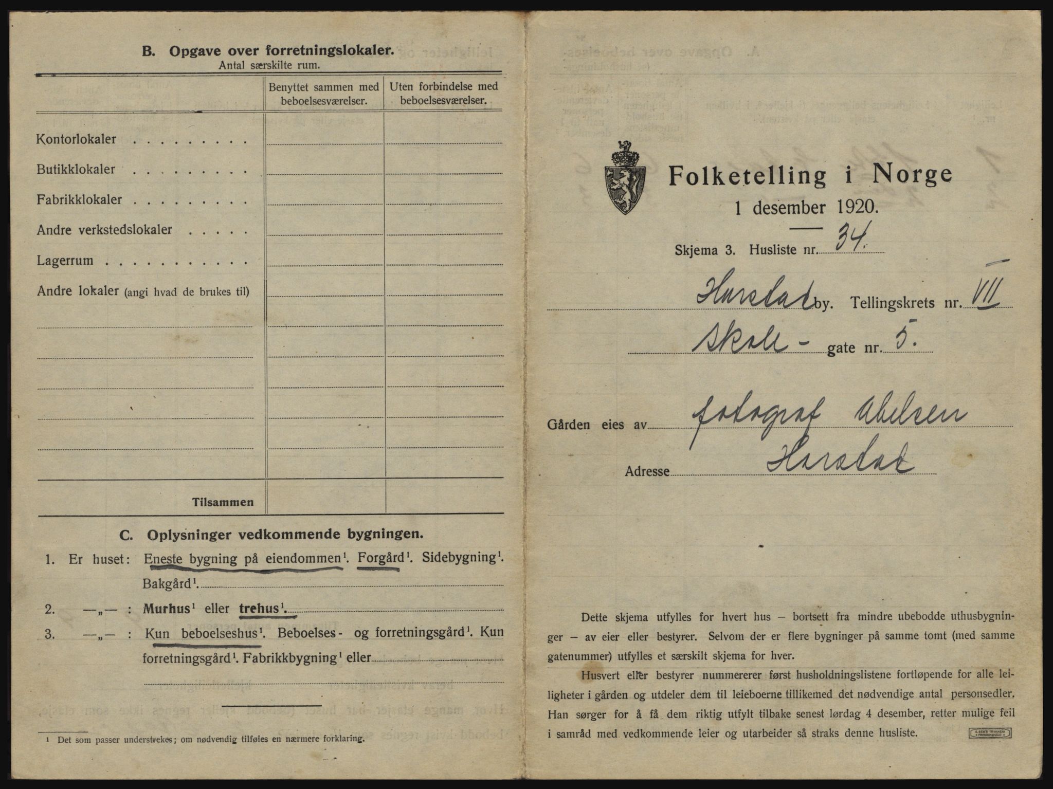 SATØ, 1920 census for Harstad, 1920, p. 759