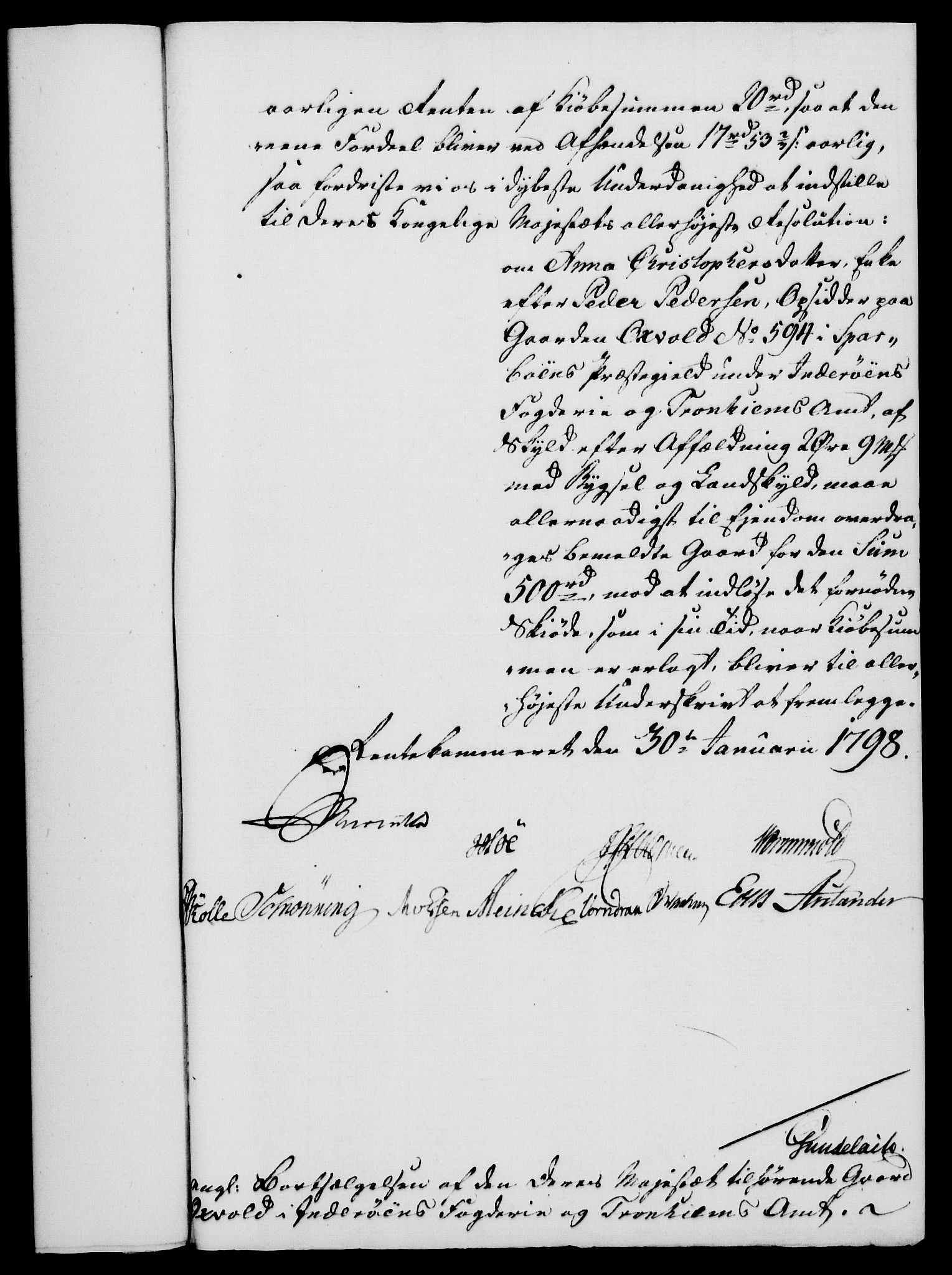 Rentekammeret, Kammerkanselliet, RA/EA-3111/G/Gf/Gfa/L0080: Norsk relasjons- og resolusjonsprotokoll (merket RK 52.80), 1798, p. 75