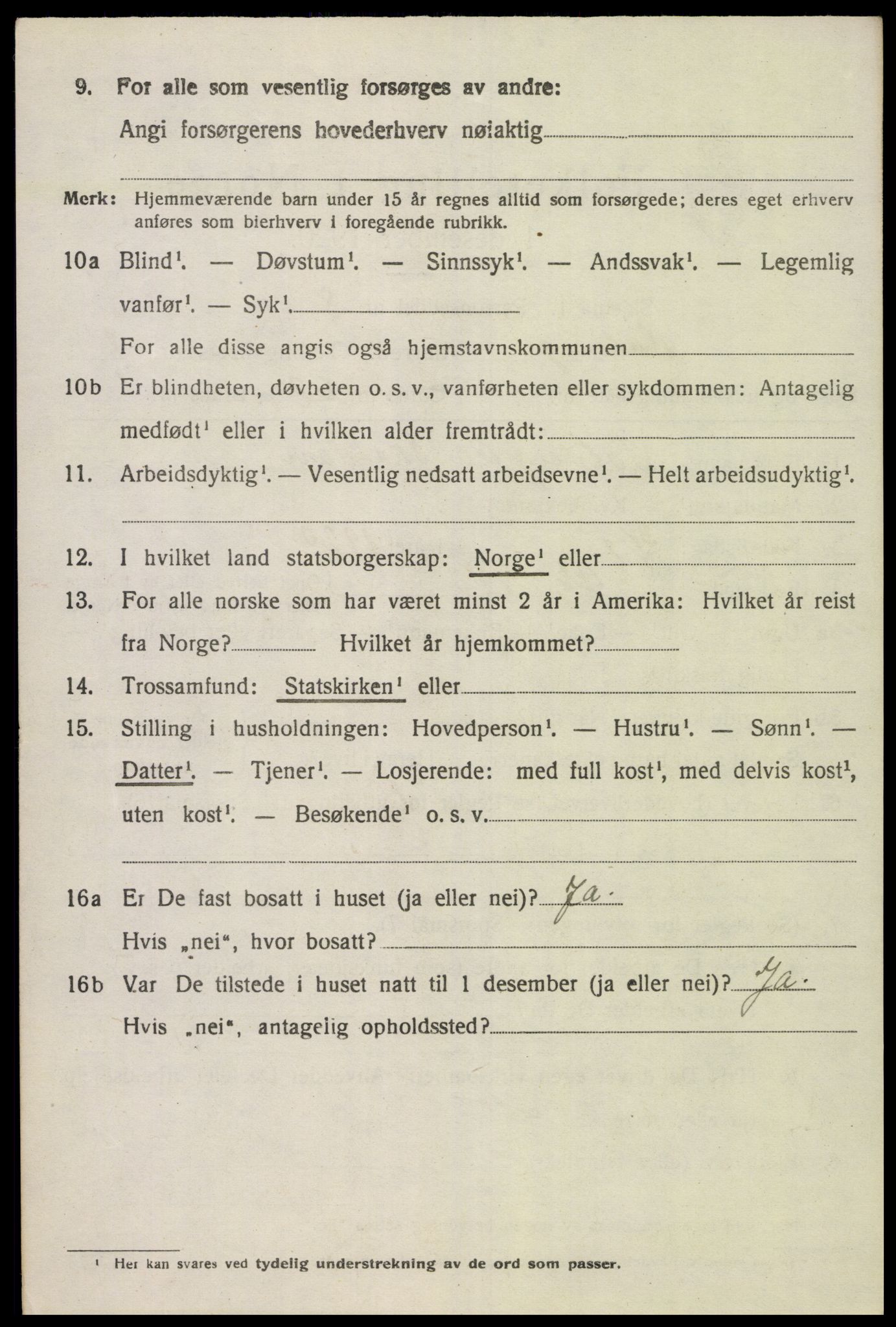 SAK, 1920 census for Øyslebø, 1920, p. 725