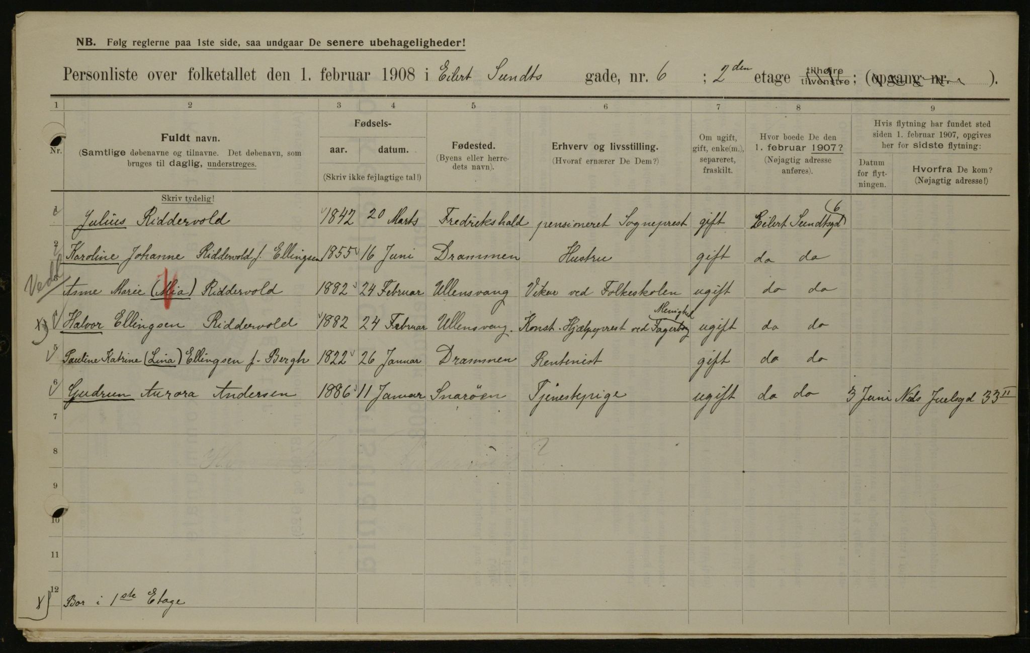 OBA, Municipal Census 1908 for Kristiania, 1908, p. 17361