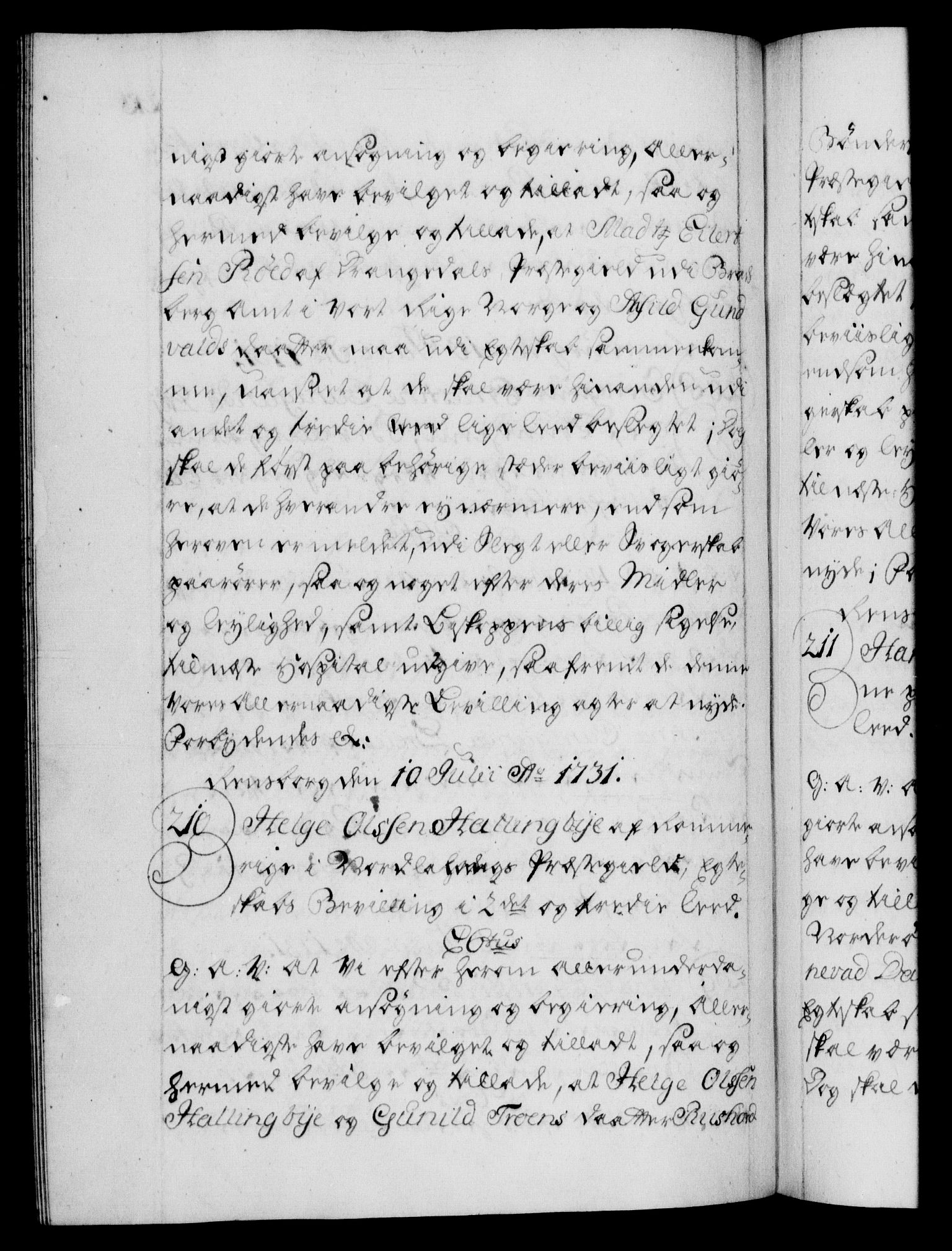 Danske Kanselli 1572-1799, AV/RA-EA-3023/F/Fc/Fca/Fcaa/L0027: Norske registre, 1730-1732, p. 213b