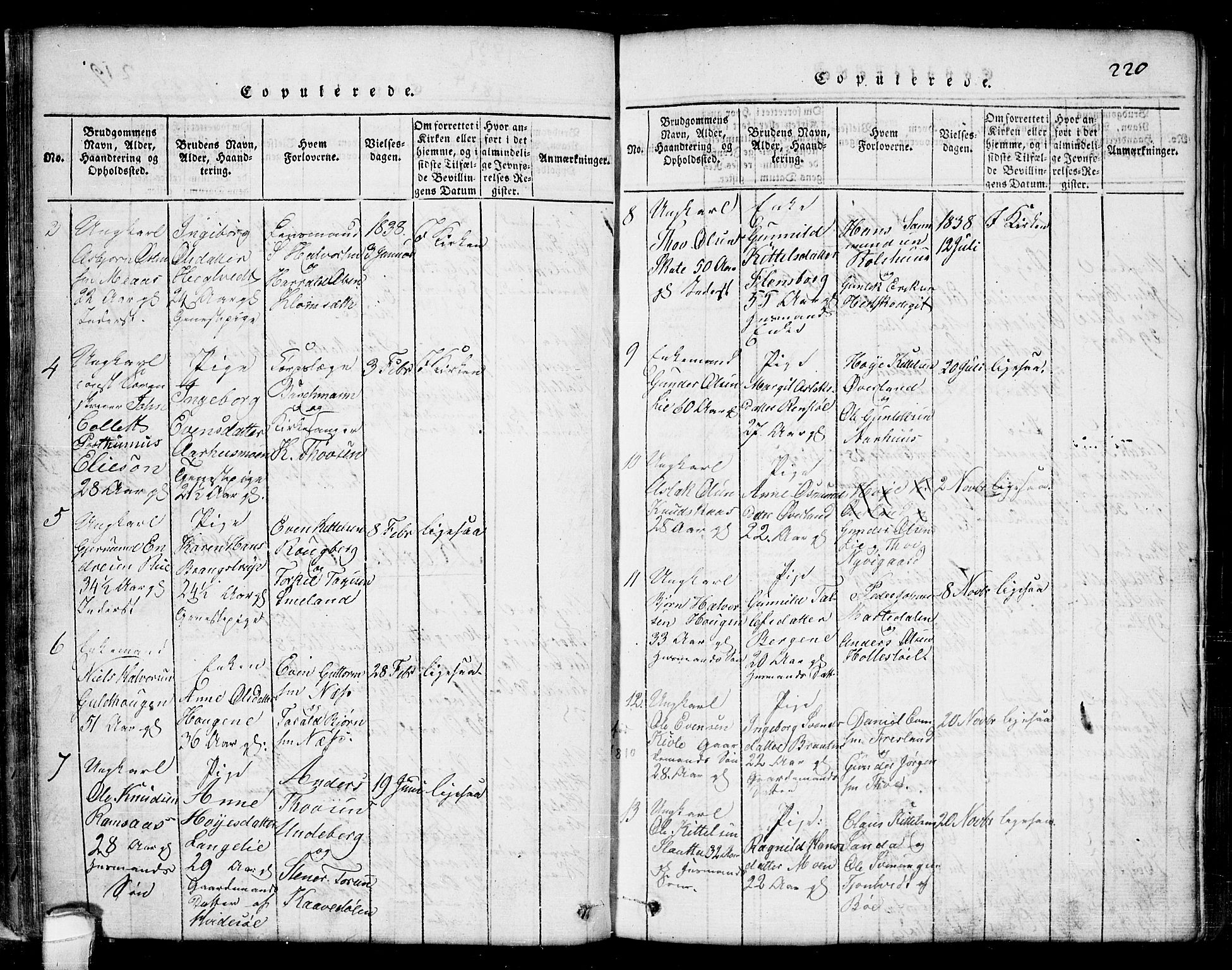 Seljord kirkebøker, AV/SAKO-A-20/G/Ga/L0001: Parish register (copy) no. I 1, 1815-1854, p. 220