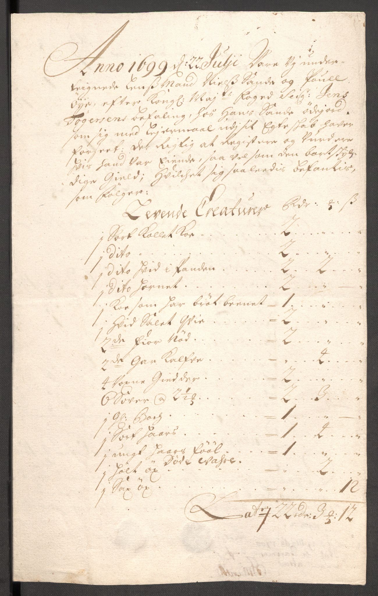 Rentekammeret inntil 1814, Reviderte regnskaper, Fogderegnskap, AV/RA-EA-4092/R53/L3424: Fogderegnskap Sunn- og Nordfjord, 1699, p. 140